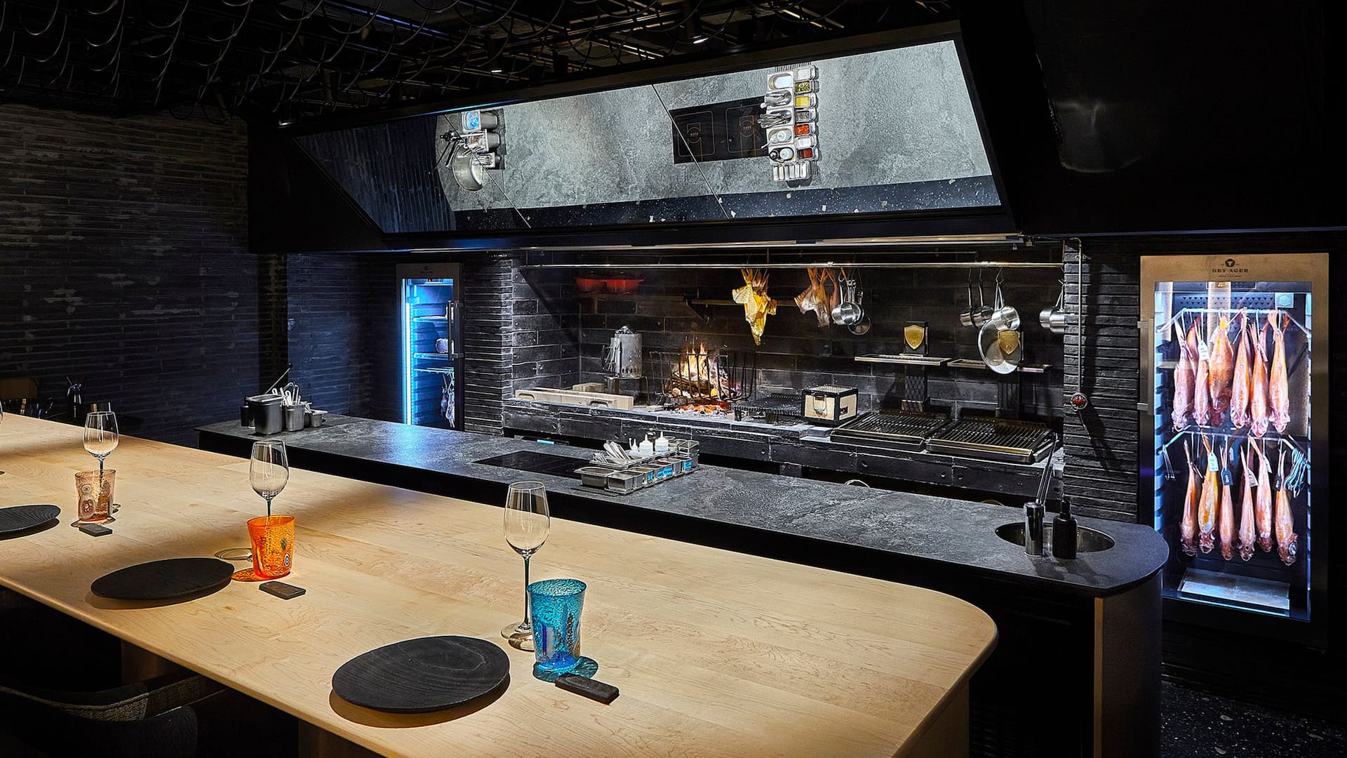 1 of 1 Hyatt Regency Hesperia Madrid Smoked Room Restaurant Kitchen Bar