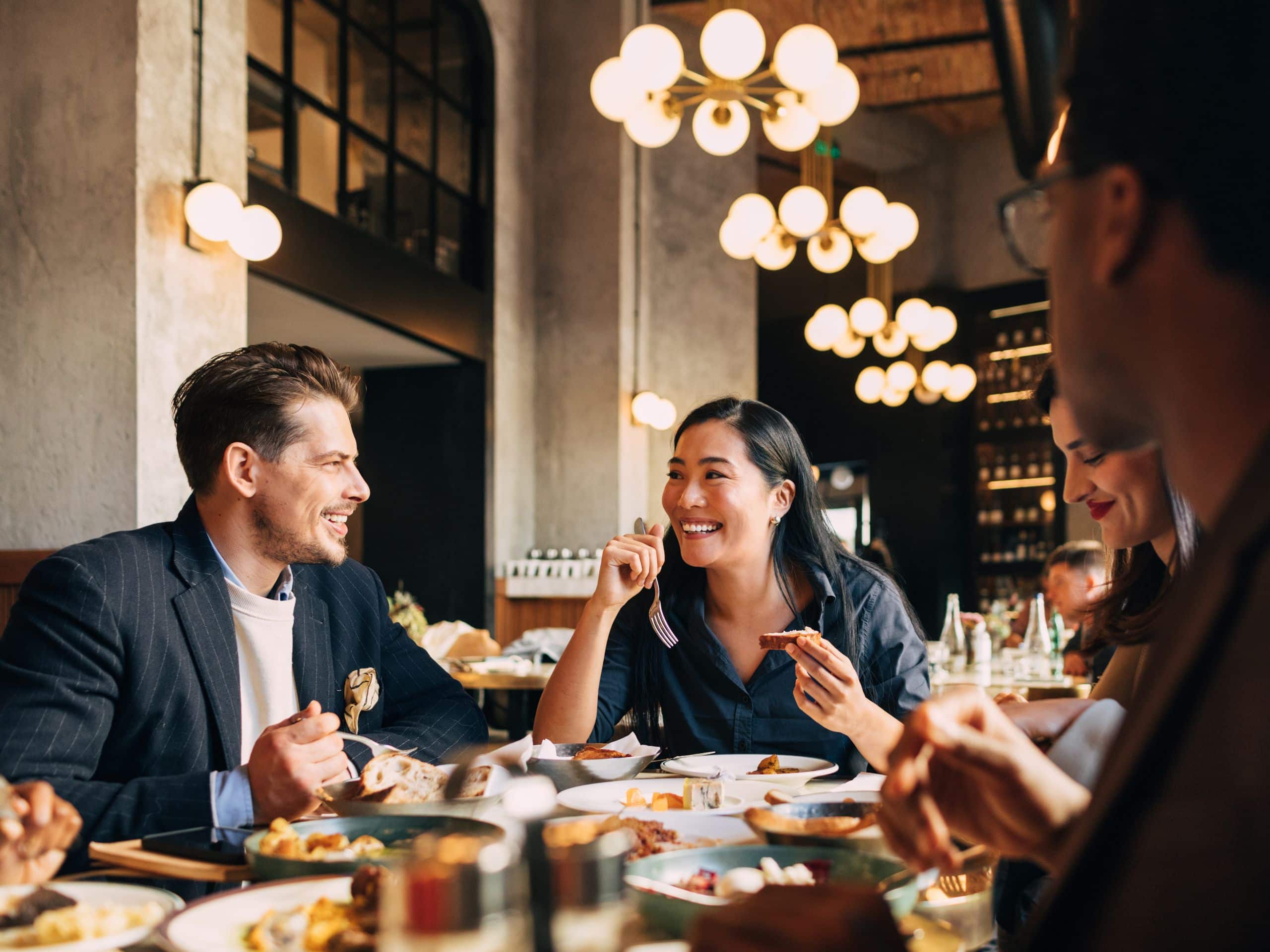 world of hyatt woh_p0517 friends dinner smiling