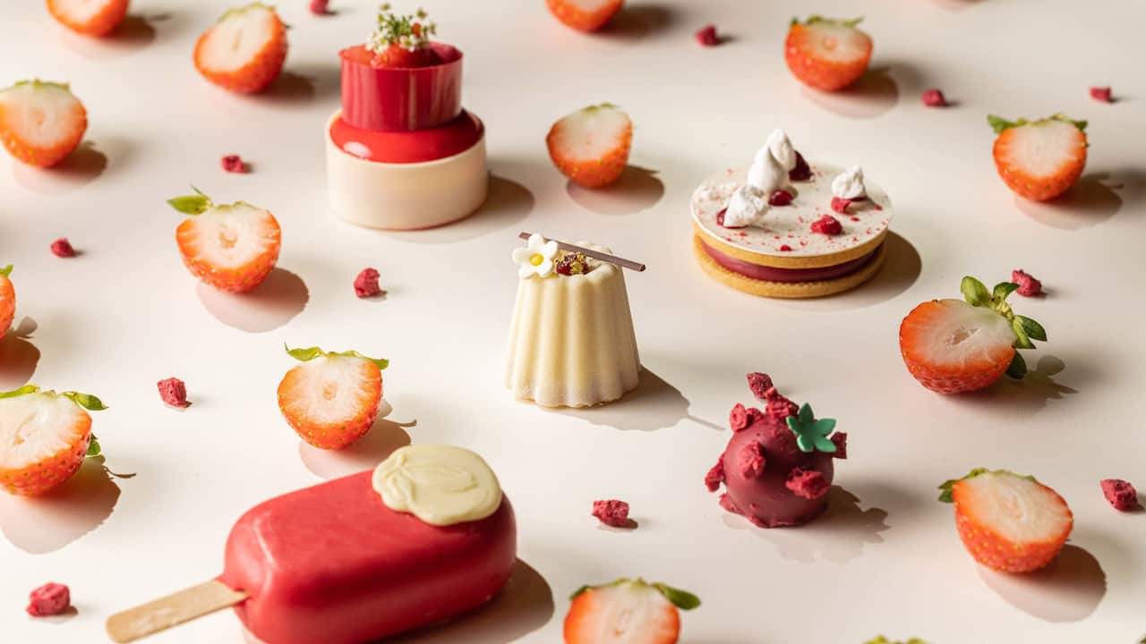 Strawberry Afternoon Tea Items