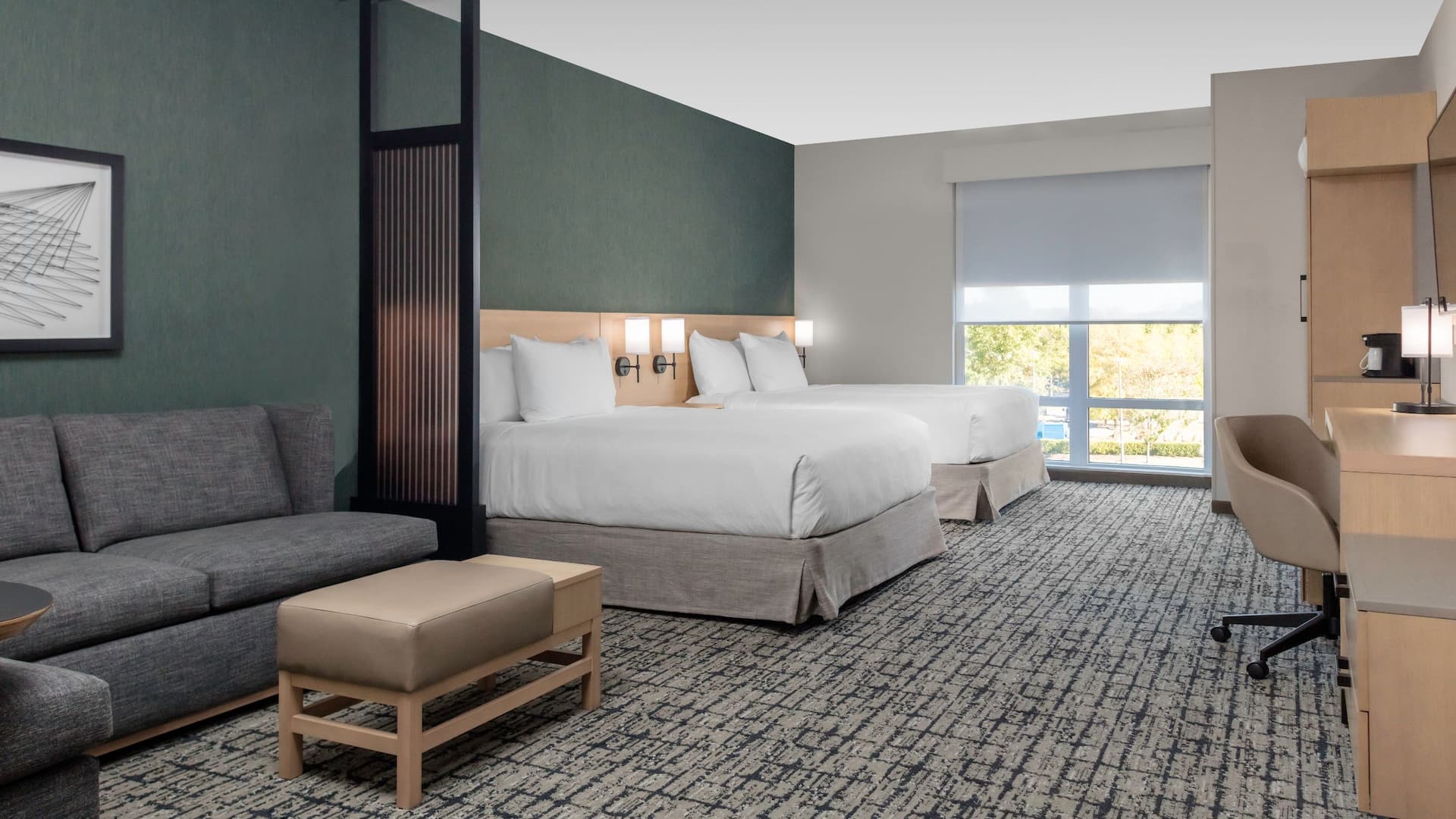 Hyatt Place Charlotte / University Research Park Two Queen Guestroom View