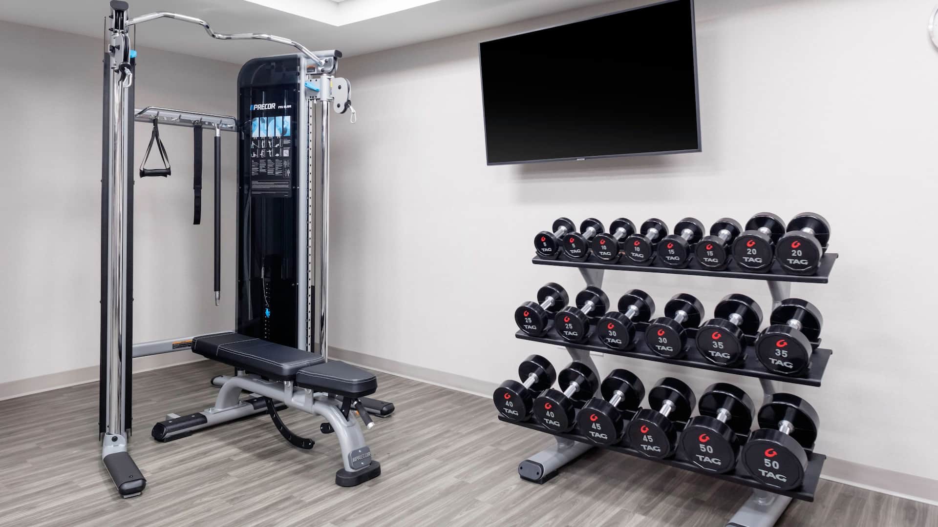 Hyatt Place Charlotte / University Research Park Fitness Center Free Weights