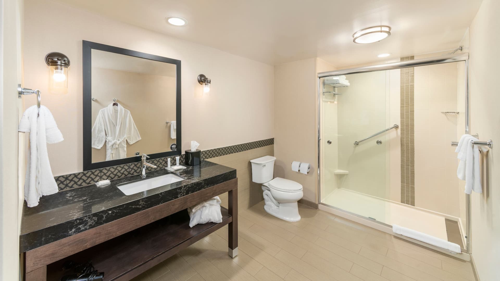 3 of 3 Hyatt Place Greenville Downtown Broad Suite Bathroom
