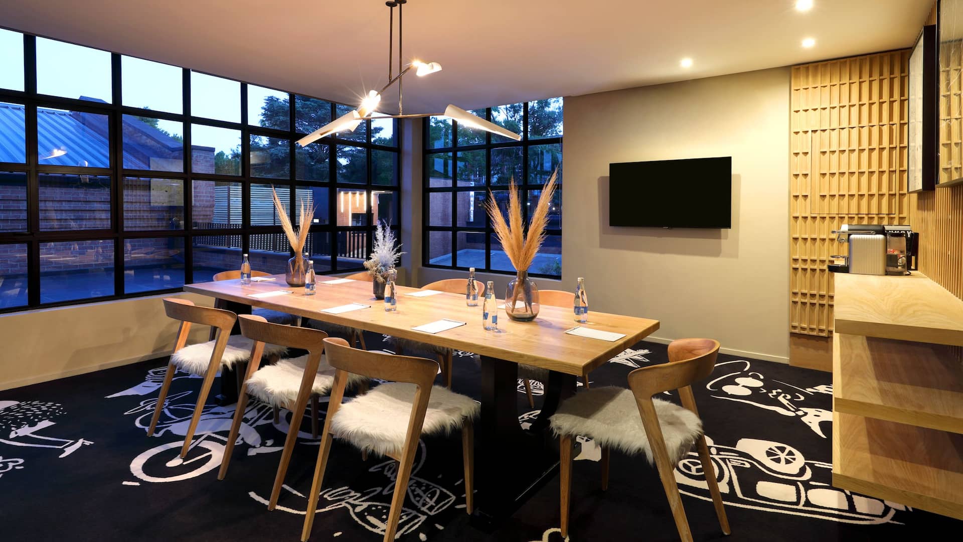 Hyatt House Johannesburg Sandton Boardroom Nighttime