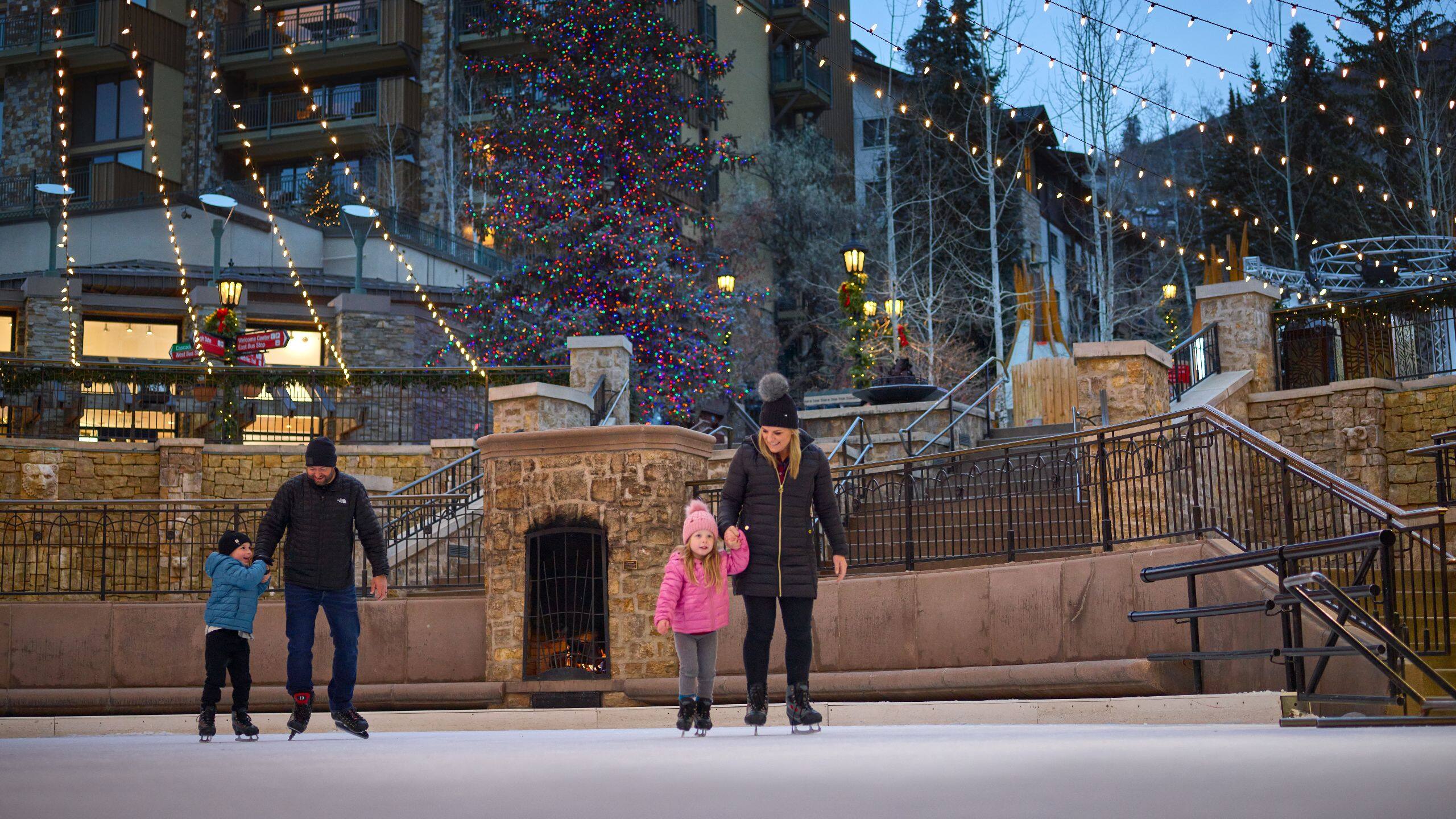 Vail Colorado Boutique Hotels In Vail Village Austria Haus   DENOL P0178 Family Skating Ice Rink.16x9 