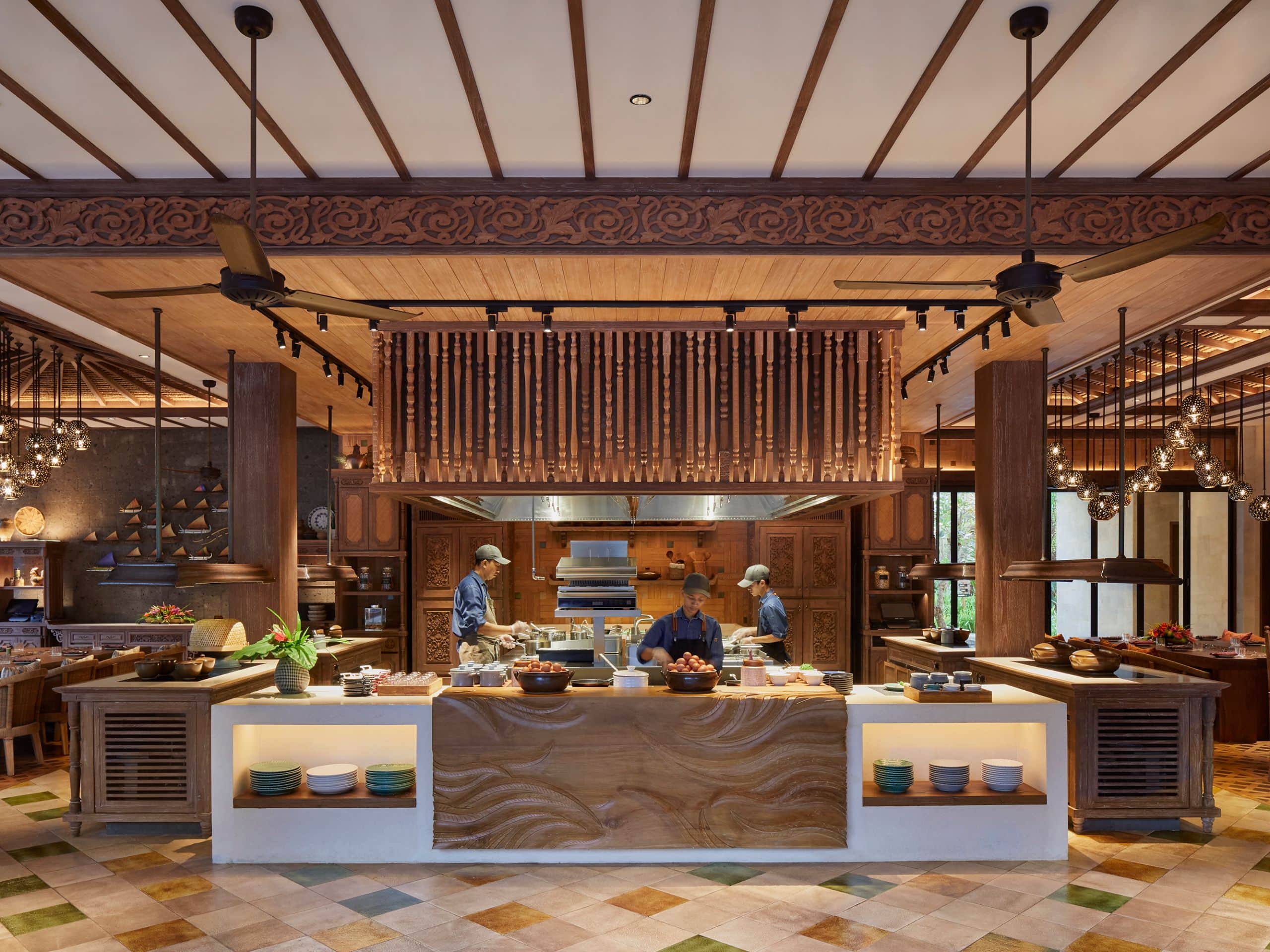 Andaz Bali Cooking Breakfast