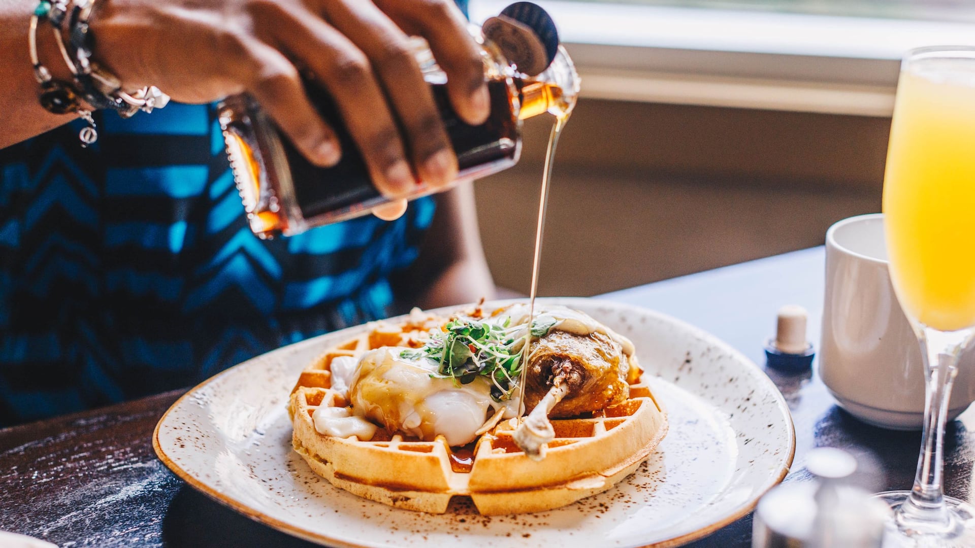 Hyatt Regency Bellevue on Seattle's Eastside Eques Breakfast Duck Waffle