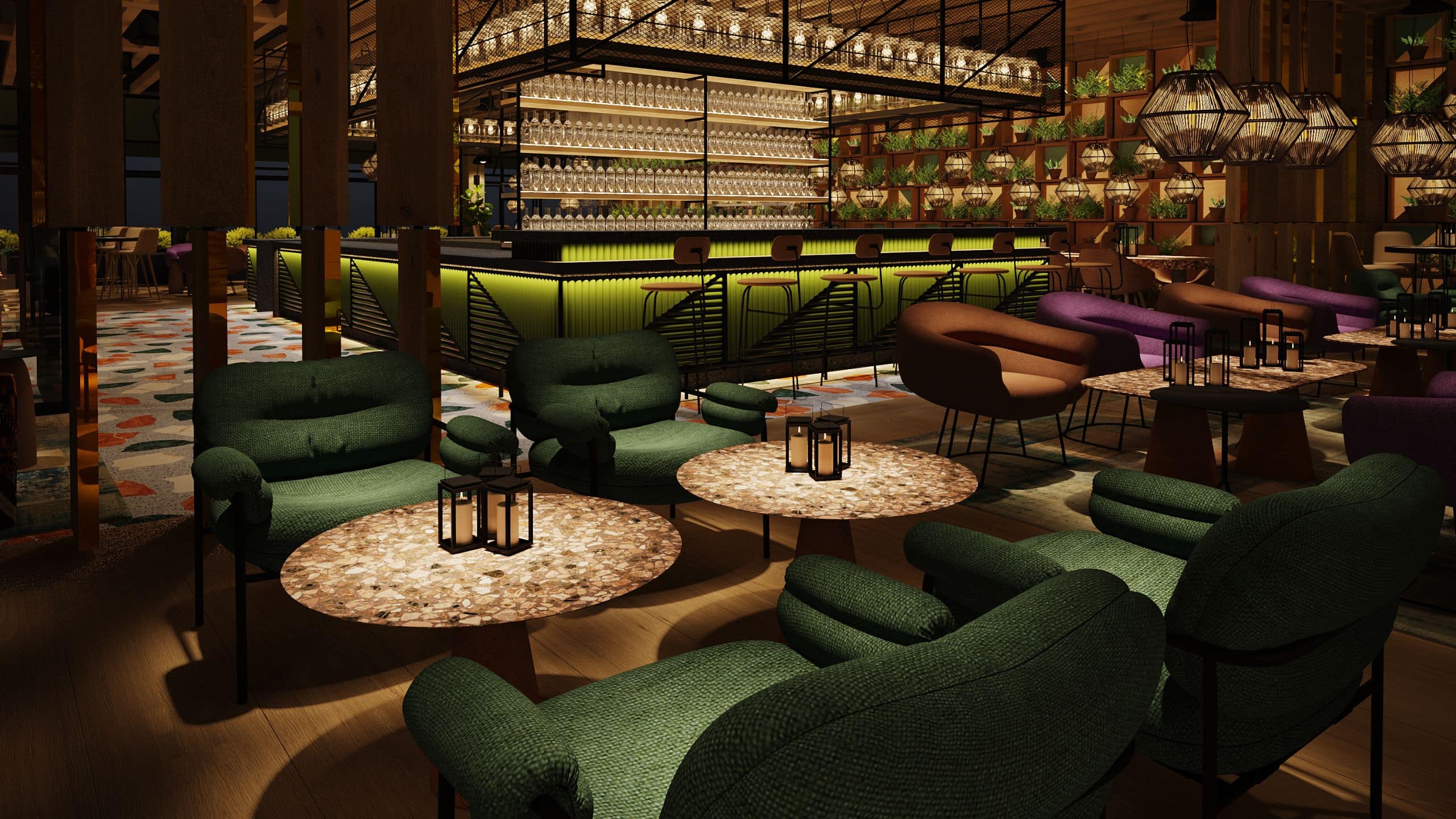 Hyatt Centric Sector 17 Chandigarh Pan Asian Restaurant And Bar Seating