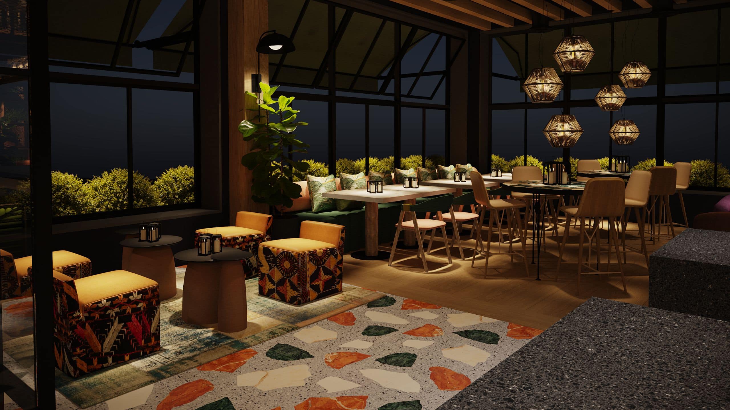 Hyatt Centric Sector 17 Chandigarh Pan Asian Restaurant And Bar Layout