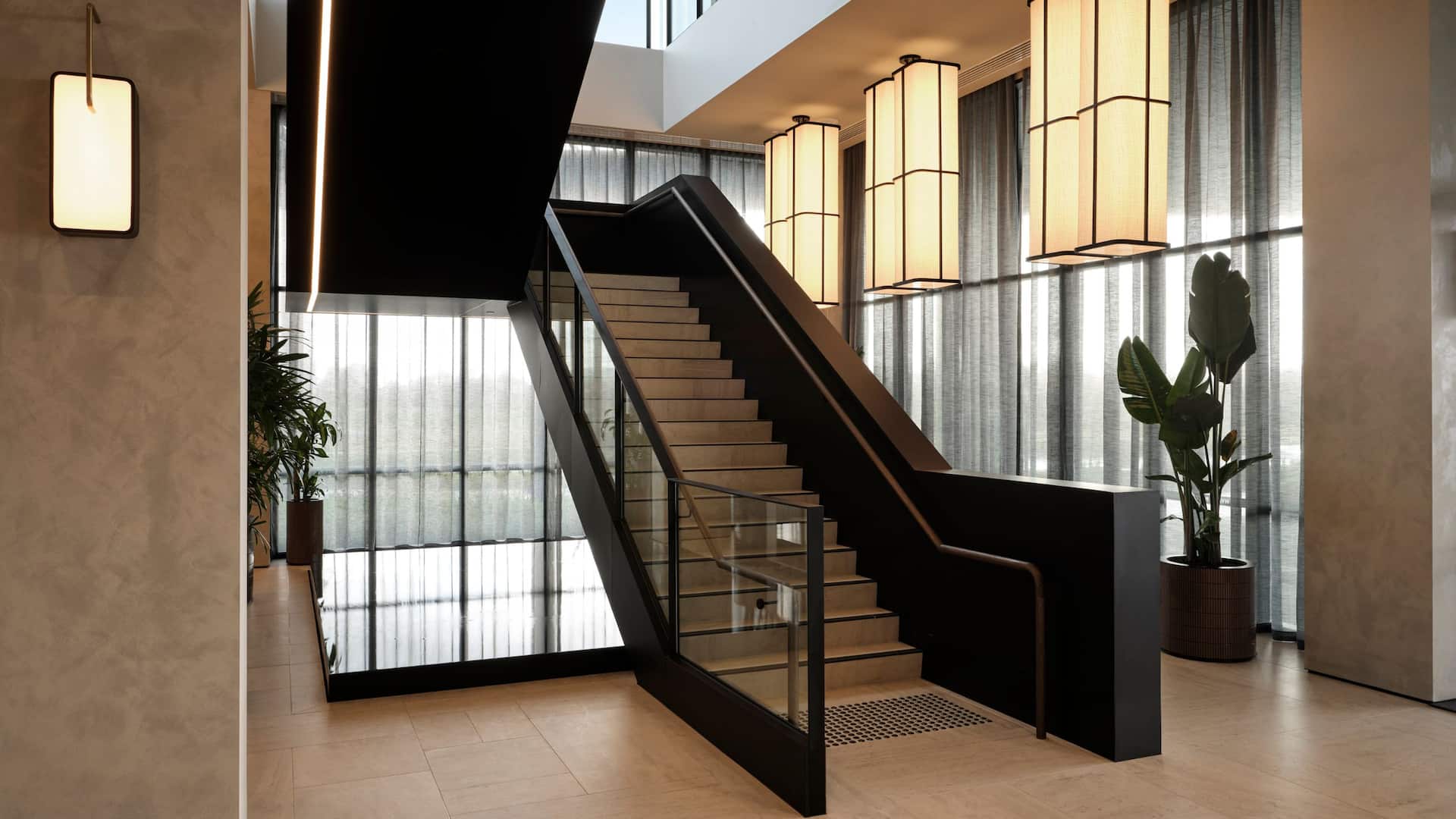 Hyatt Place Melbourne Caribbean Park Staircase Fountain