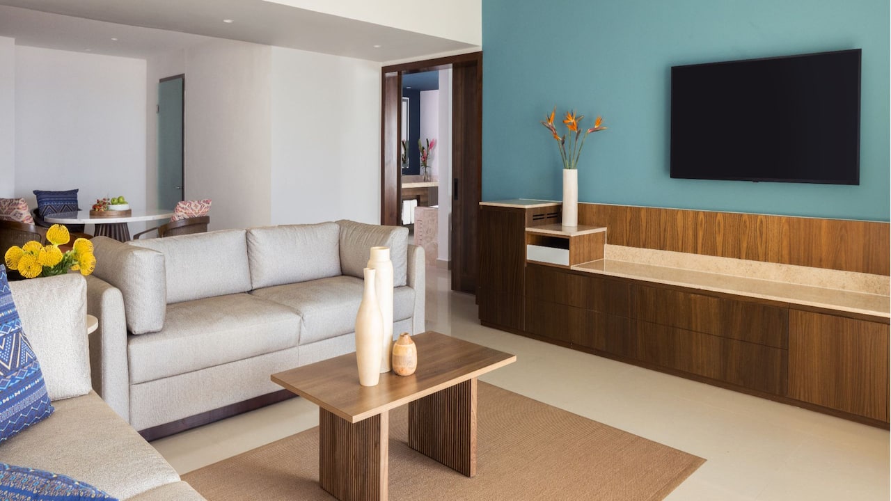 Oceanfront Master Suite Living Room