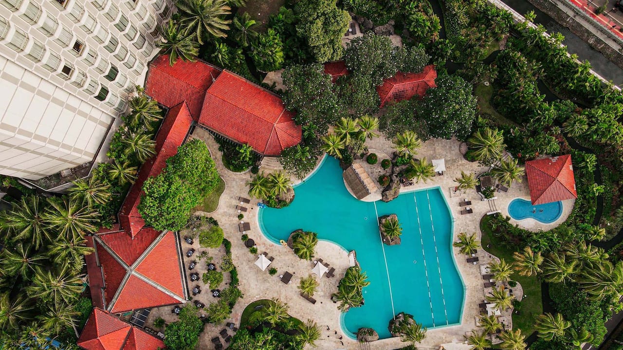 Outdoor swimming pool at Grand Hyatt Jakarta