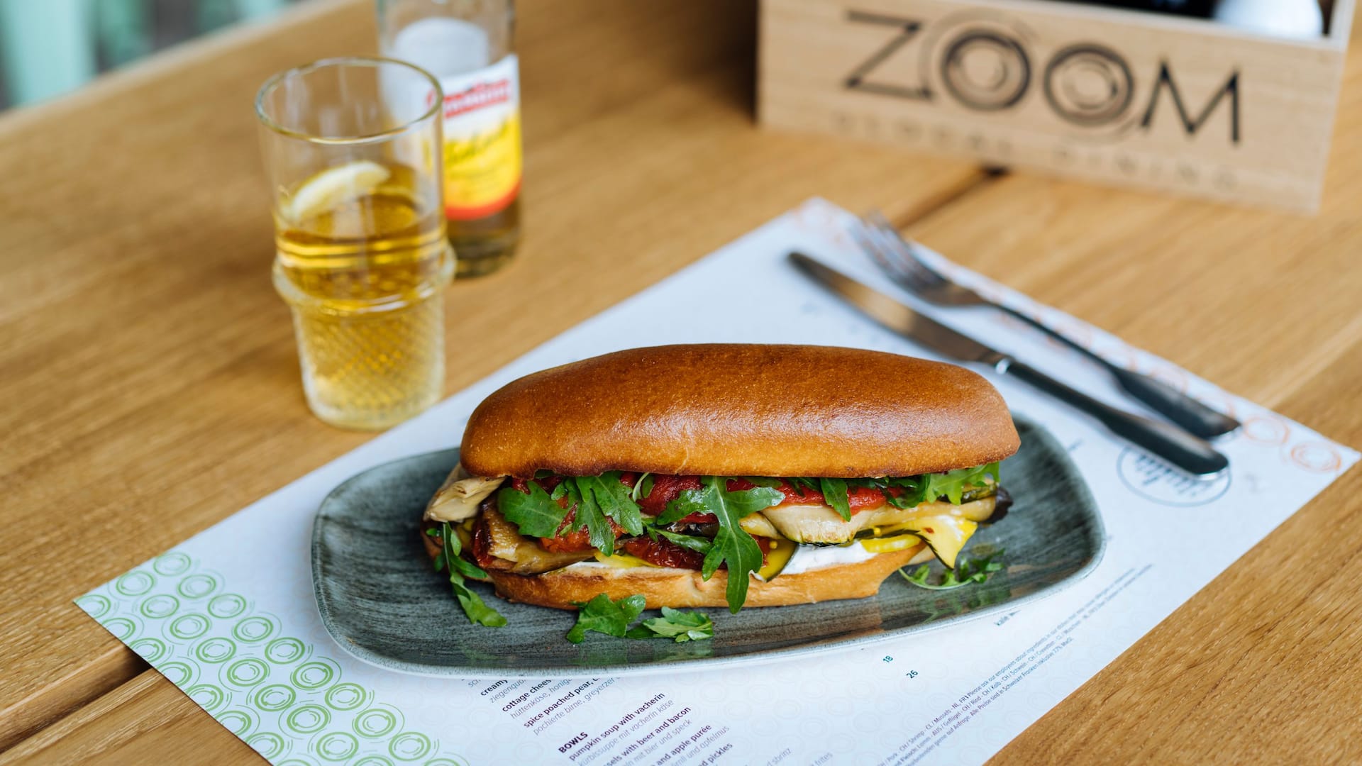 Hyatt Place Zurich Airport The Circle Zoom Restaurant Vegetarian Sandwich
