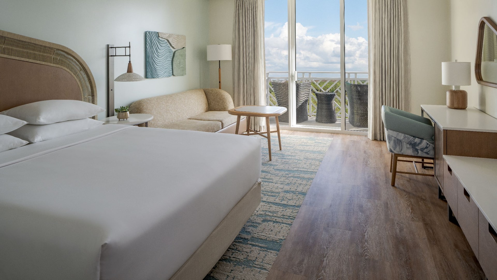 2/5 Hyatt Regency Coconut Point Resort and Spa King Partial Bay View Balcony With Sofabed