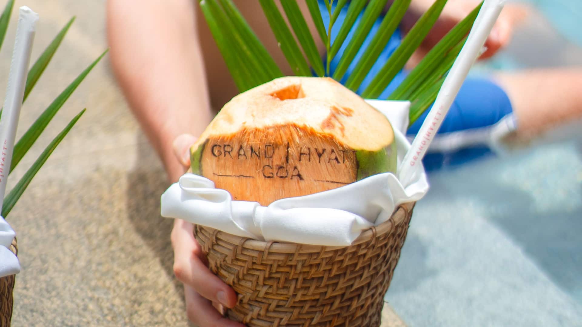 Grand Hyatt Goa Holding Tender Coconut