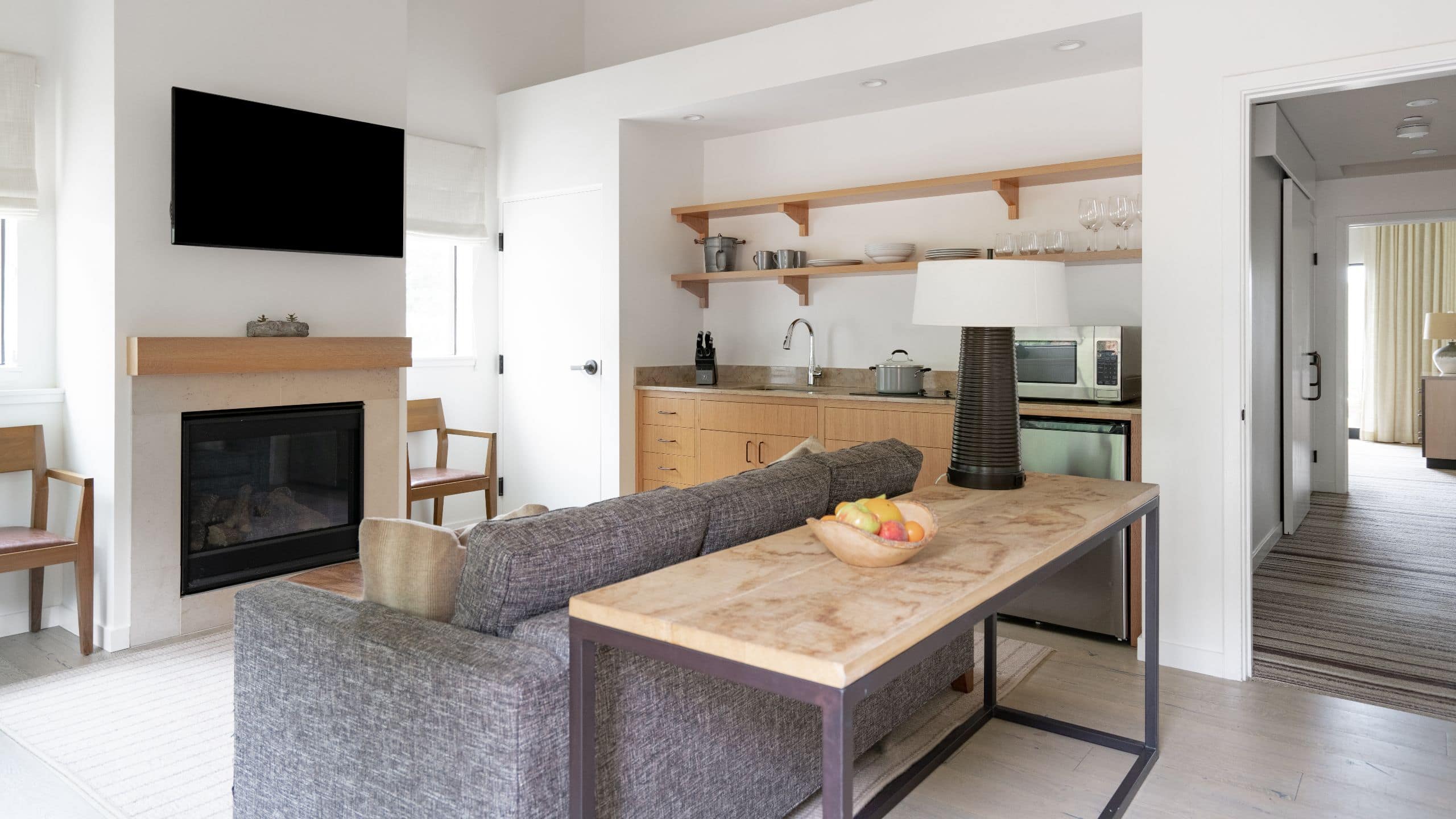 Carmel Valley Ranch Estate Suite Living Room Kitchenette