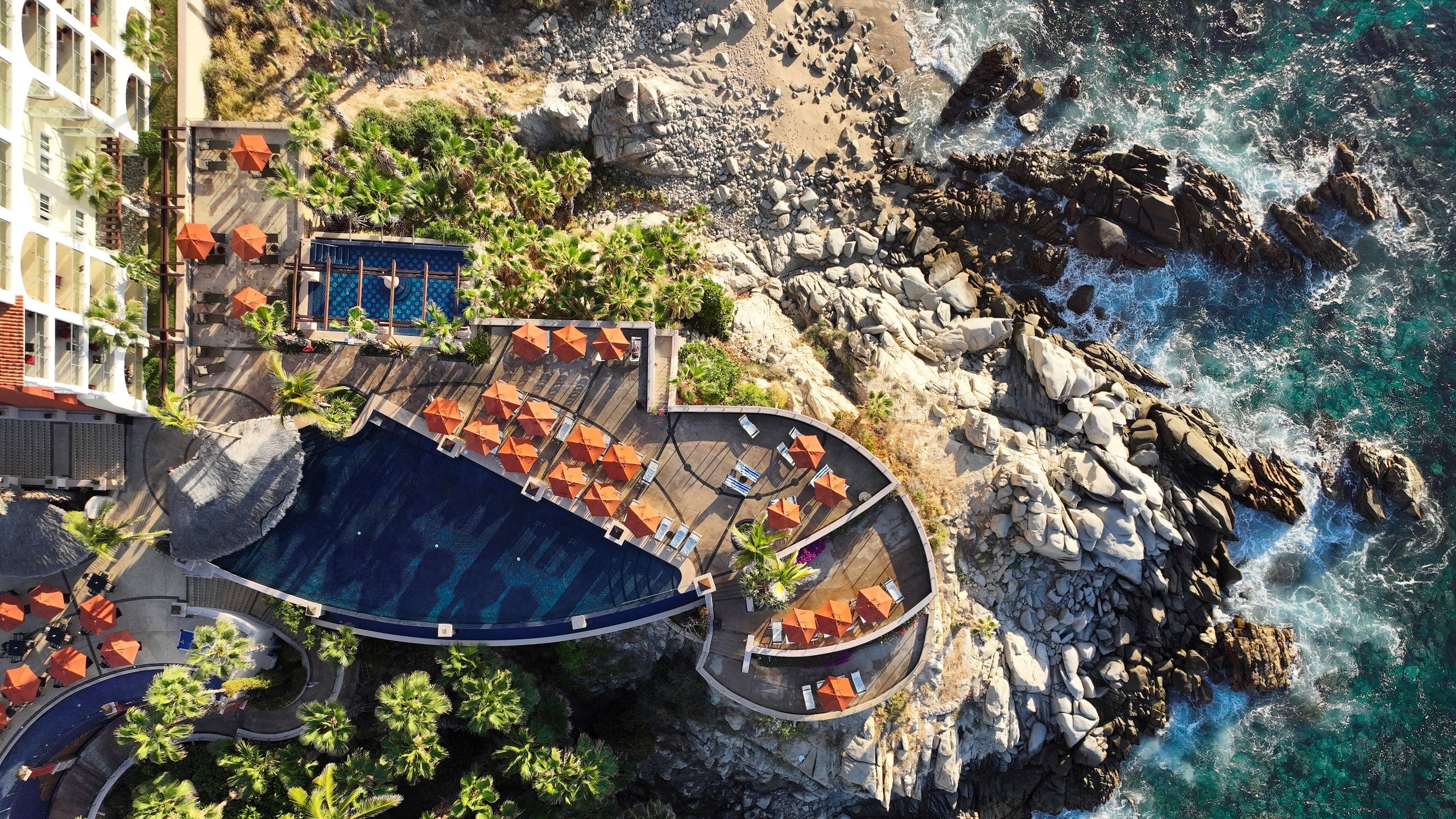 Sirena Del Mar Pool Seating Aerial View