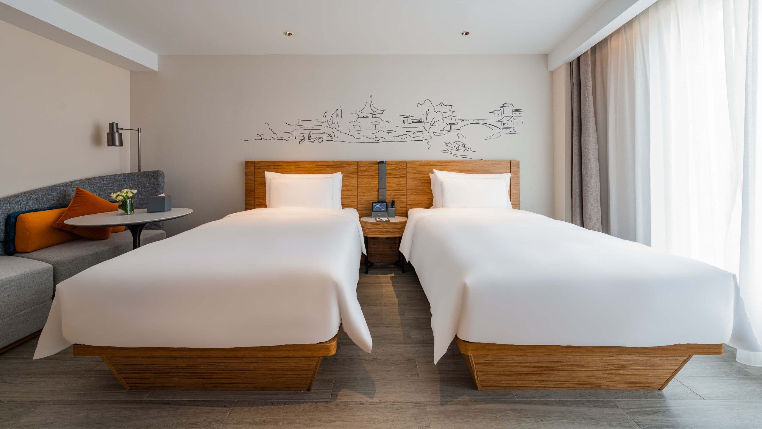 UrCove Nanjing Downtown Executive Twin Beds