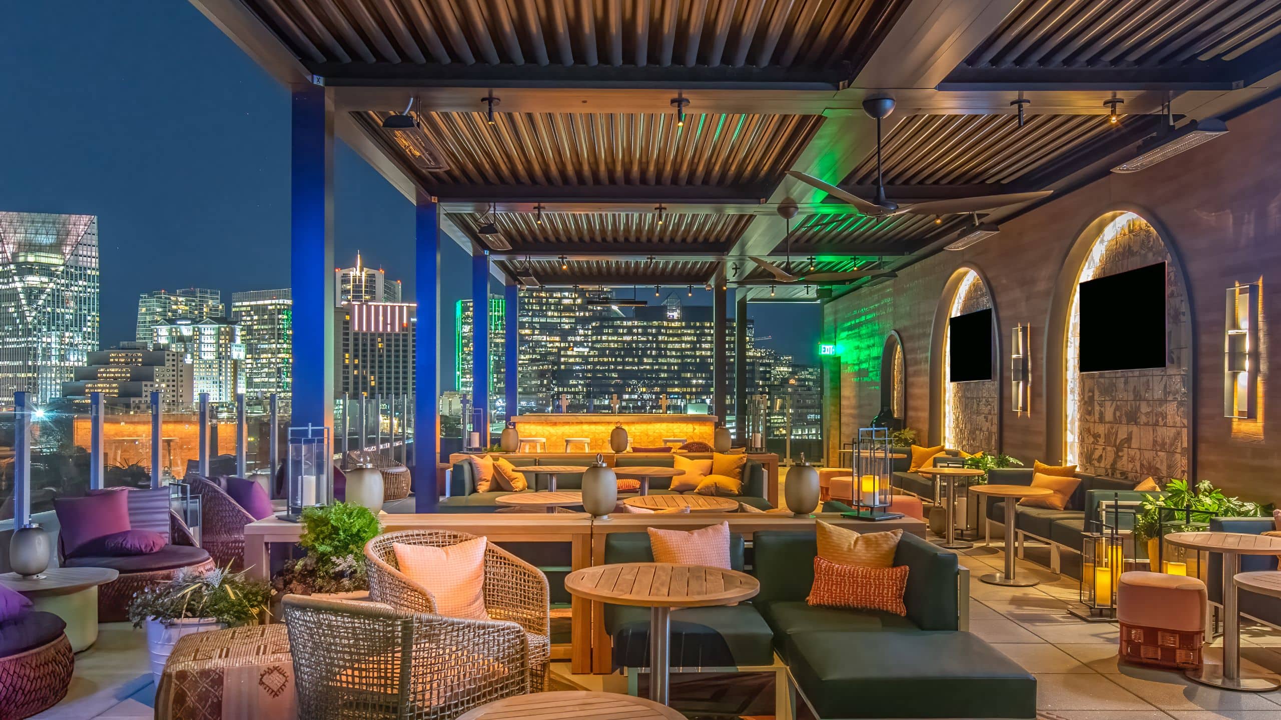 Hyatt Centric Buckhead Atlanta Spaceman Nighttime South Terrace