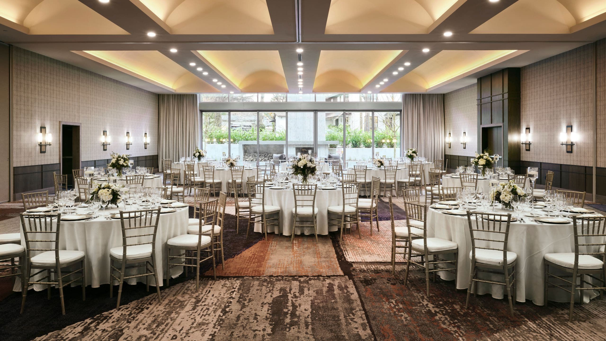 Thompson Buckhead Ballroom Wedding Rounds Setup