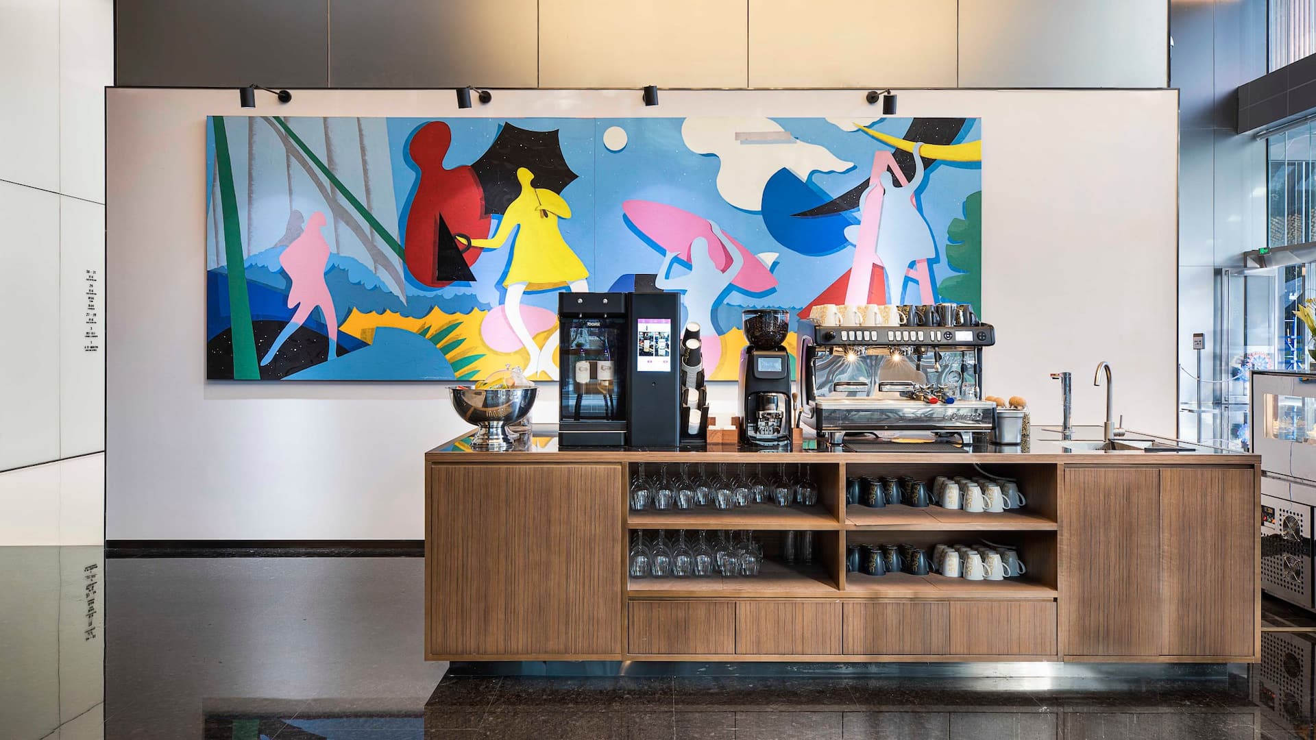 UrCove Shenzhen Nanshan Science and Technology Park Mural Wall Beverage Counter