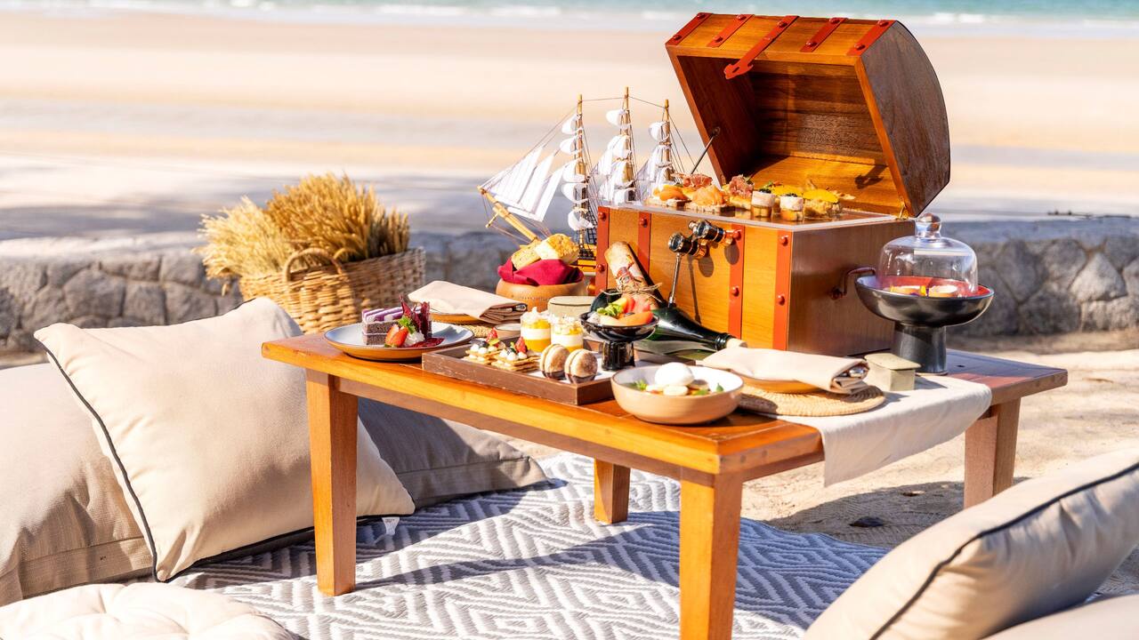 Pirates and Treasures Afternoon Tea Set by the beach