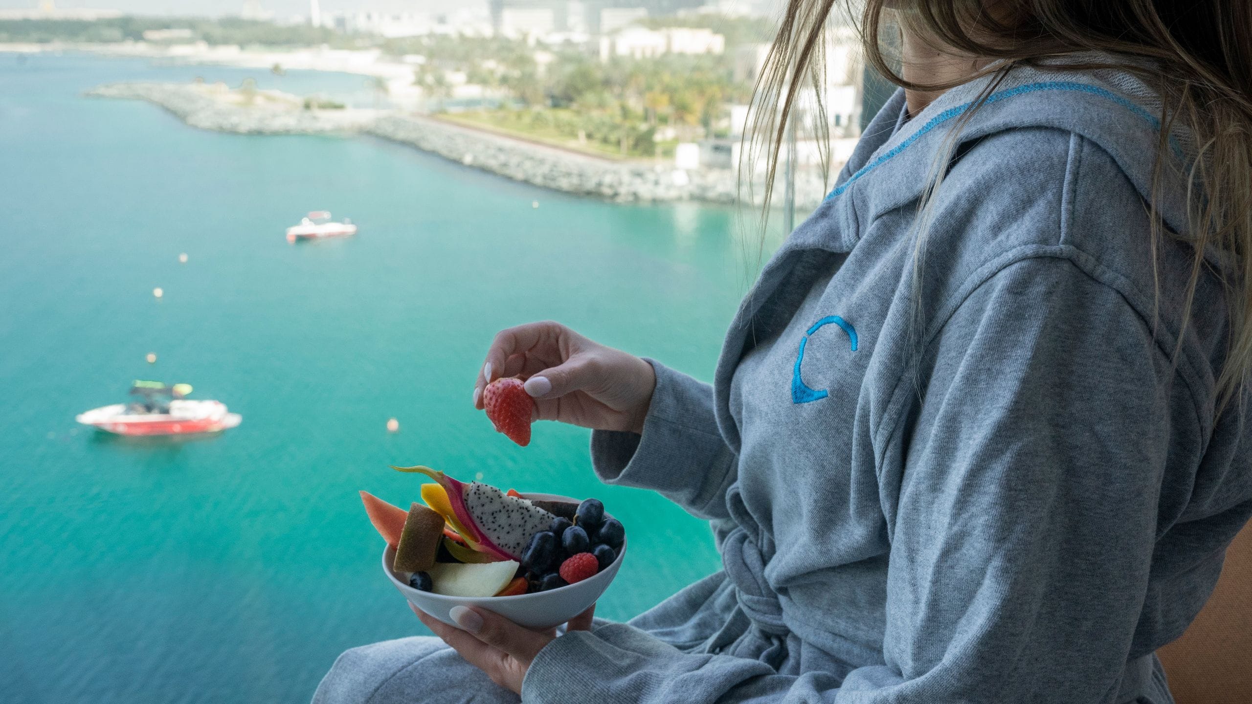 Hyatt Centric Jumeirah Dubai Guest Eating Fruit