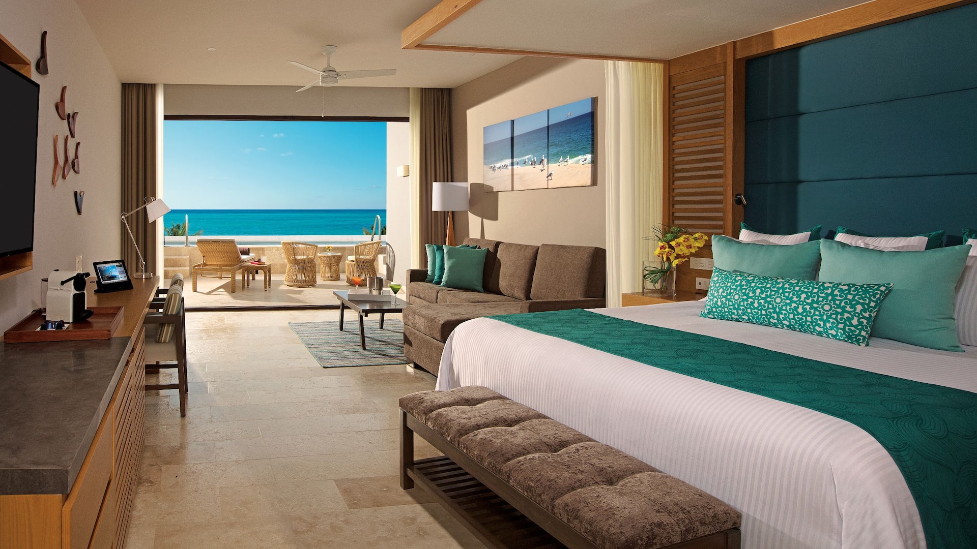 Dreams Playa Mujeres Golf & Spa Resort Preferred Club Junior Suite Swim Out Ocean View King Bed