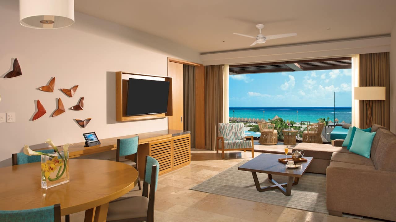 Dreams Playa Mujeres Golf & Spa Resort Preferred Club Master Suite Ocean View - Two Queen Beds