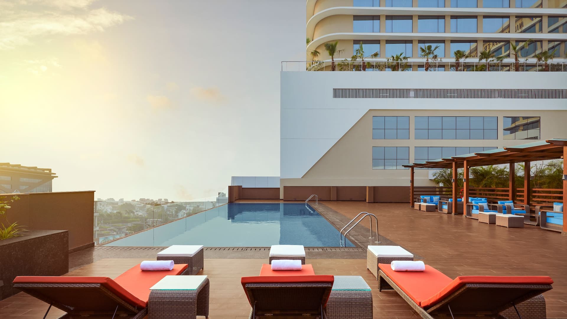 Hyatt Place Vadodara Pool Deck Chairs