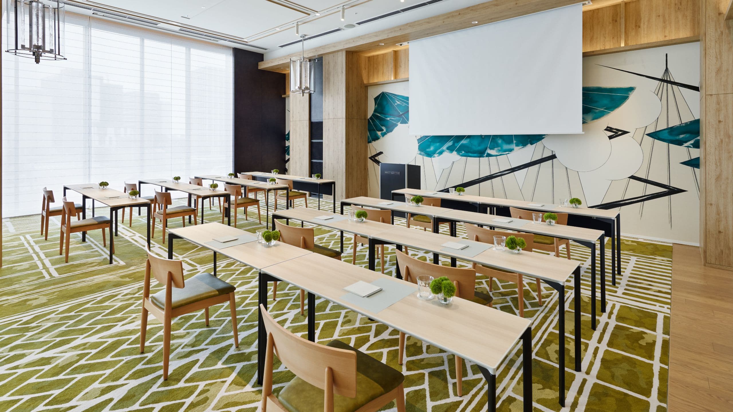 Hyatt Centric Kanazawa Event Classroom With Screen