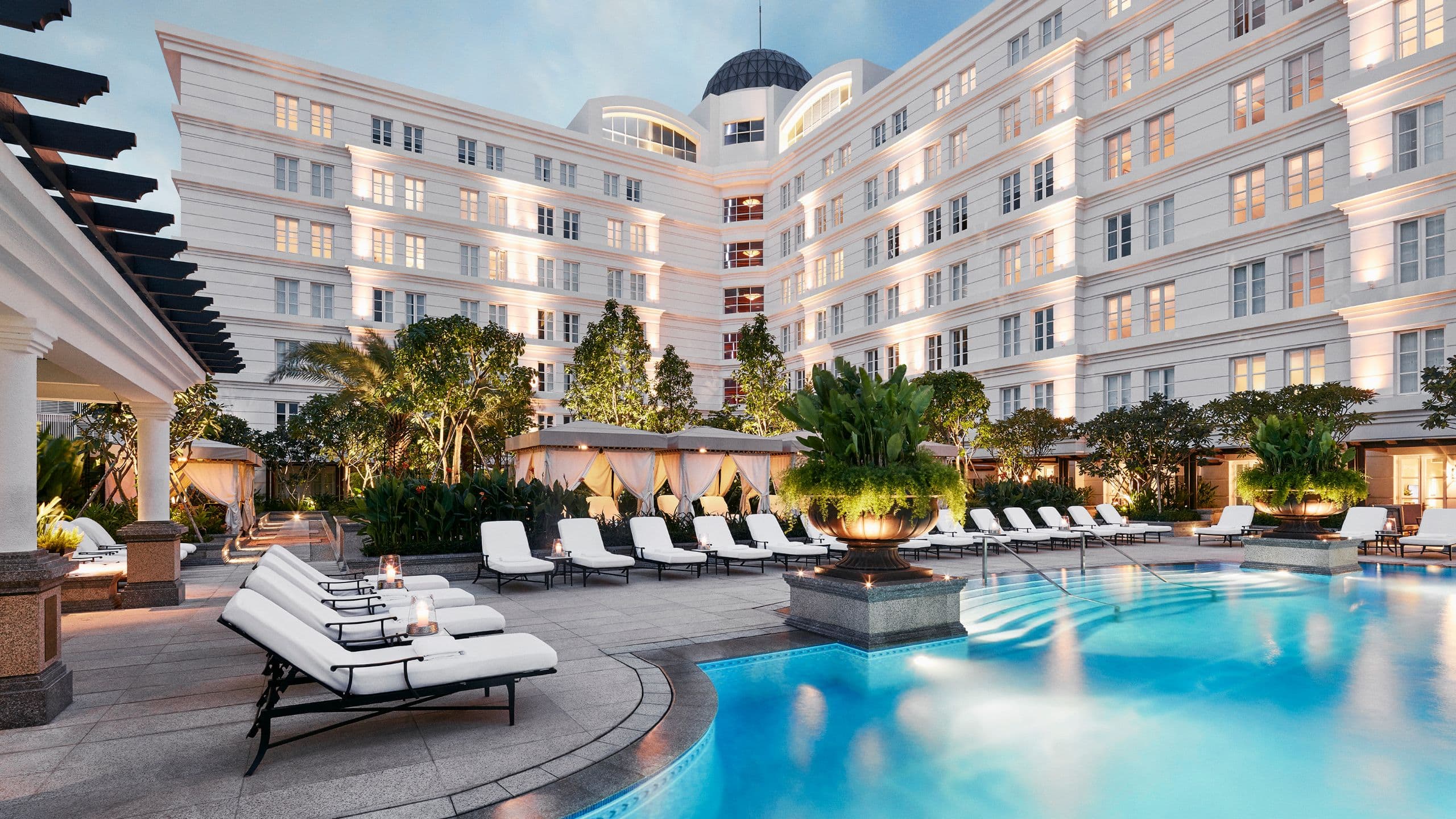 Park Hyatt Saigon Pool Evening View