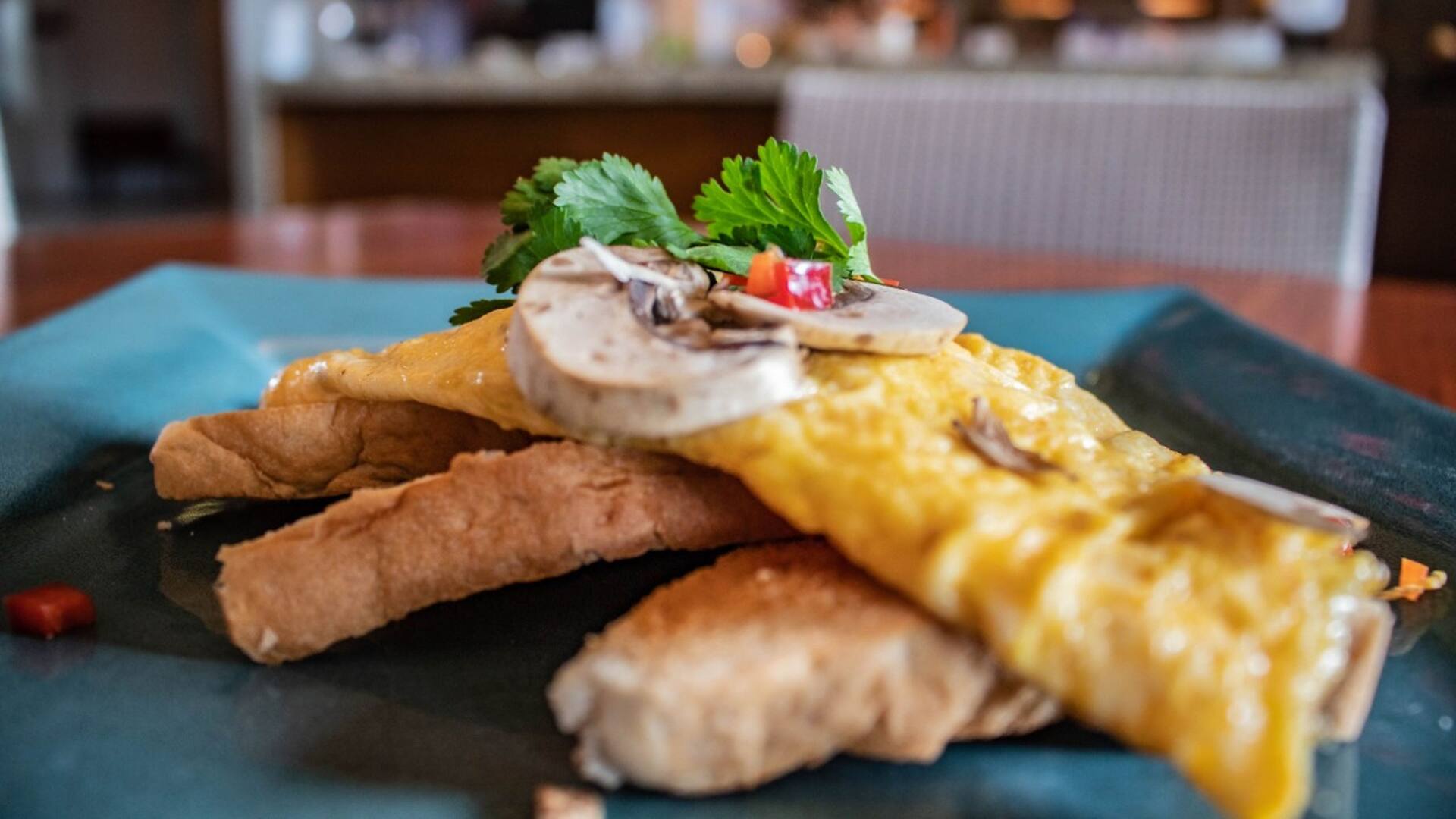 Hyatt Place San Jose/Pinares Breakfast Buffet Omelette Mushroom Toast