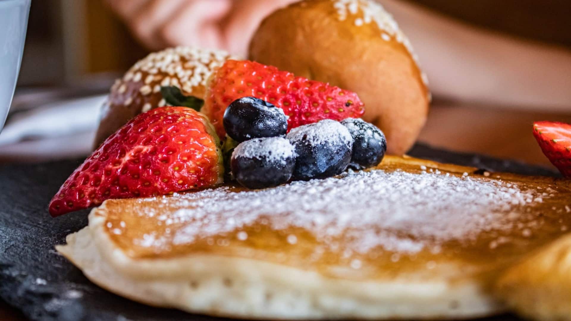 Hyatt Place San Jose/Pinares Breakfast Buffet Pancakes Strawberry Blueberry