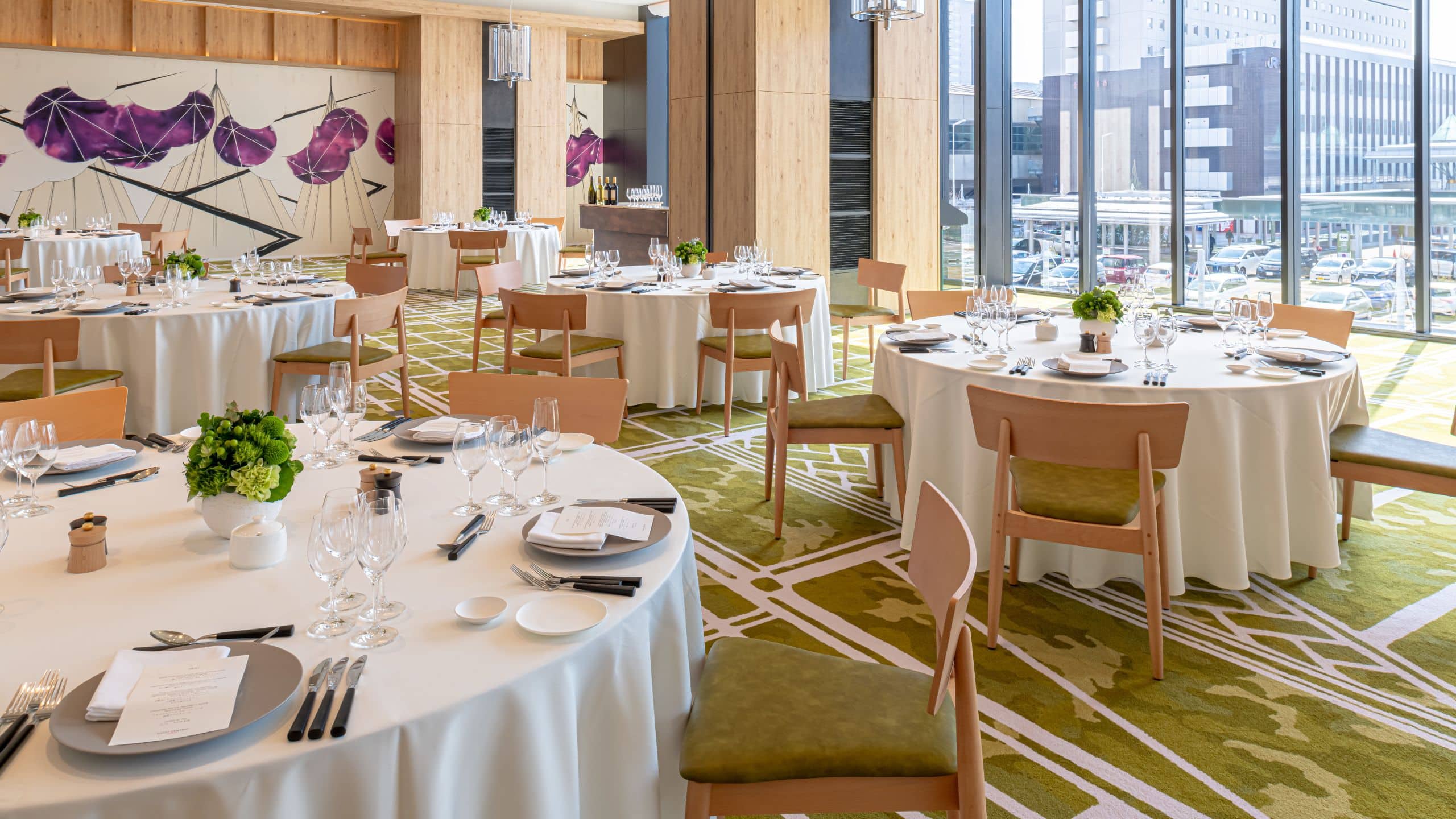 Hyatt Centric Kanazawa Event Space Table Setting Wide View