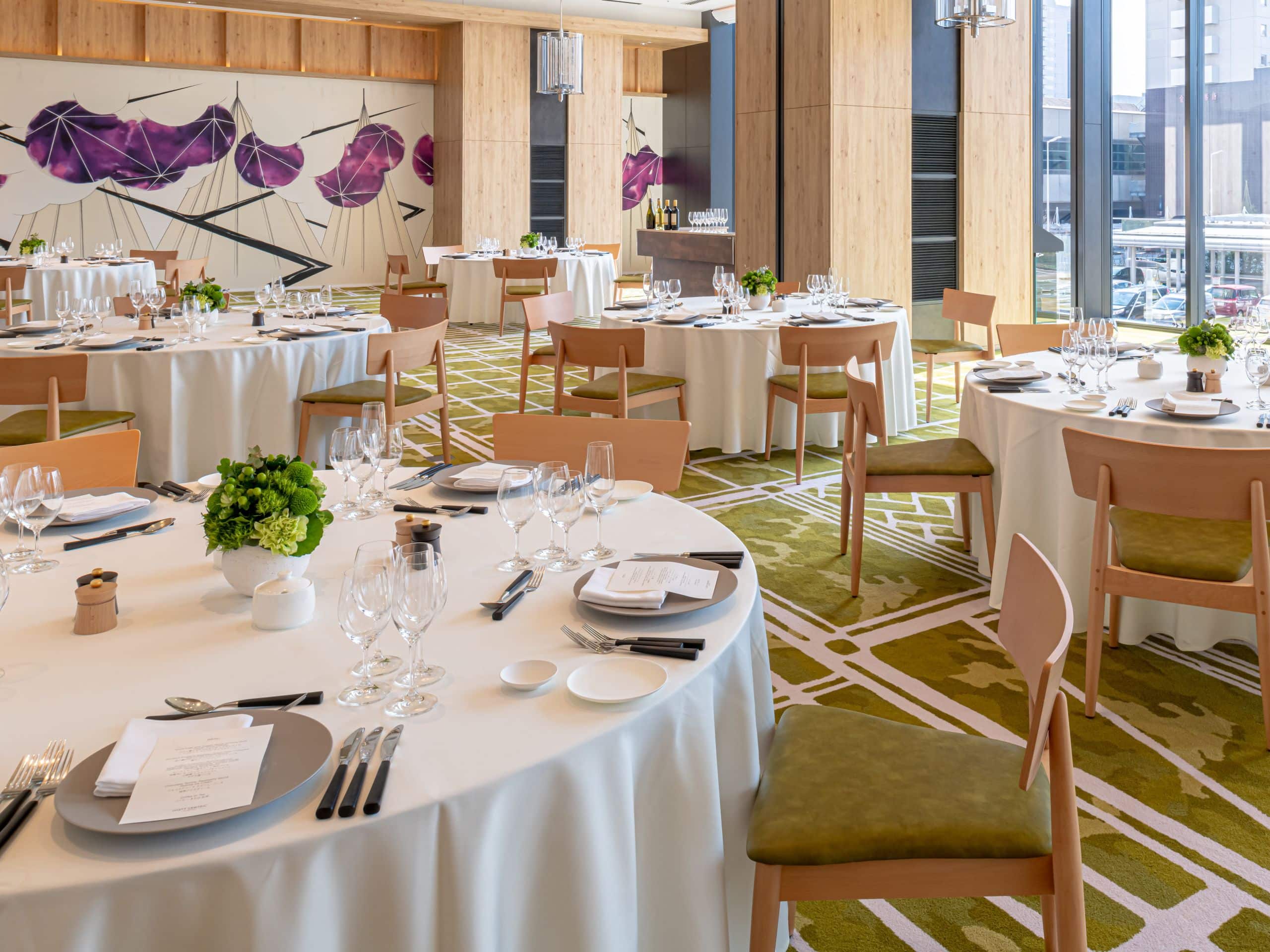 Hyatt Centric Kanazawa Event Space Table Setting Wide View