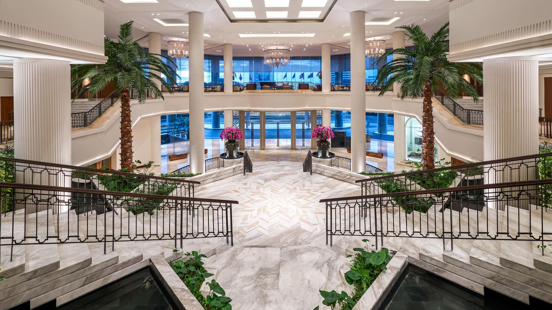Grand Hyatt Jakarta Lobby Mid Level Staircase Down
