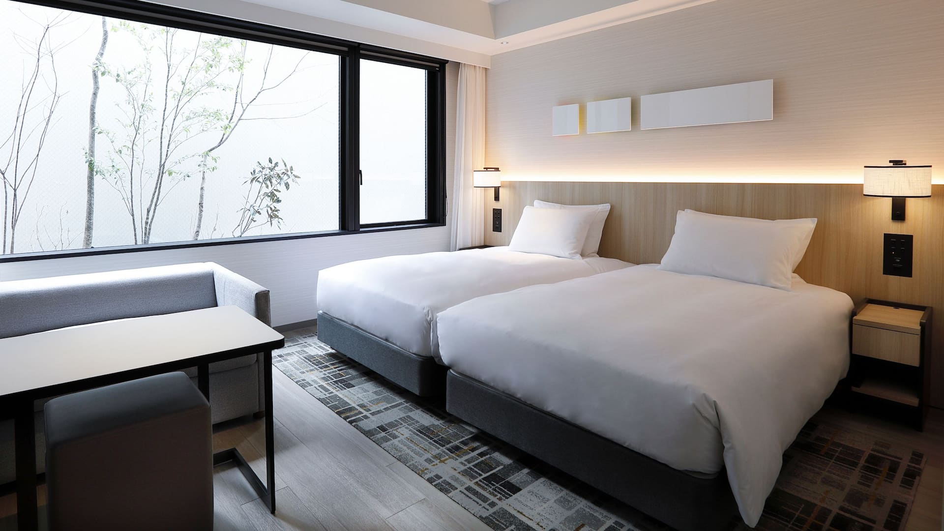 1 de 1 Hyatt Place Kyoto Main Garden View Twin Guestroom Day