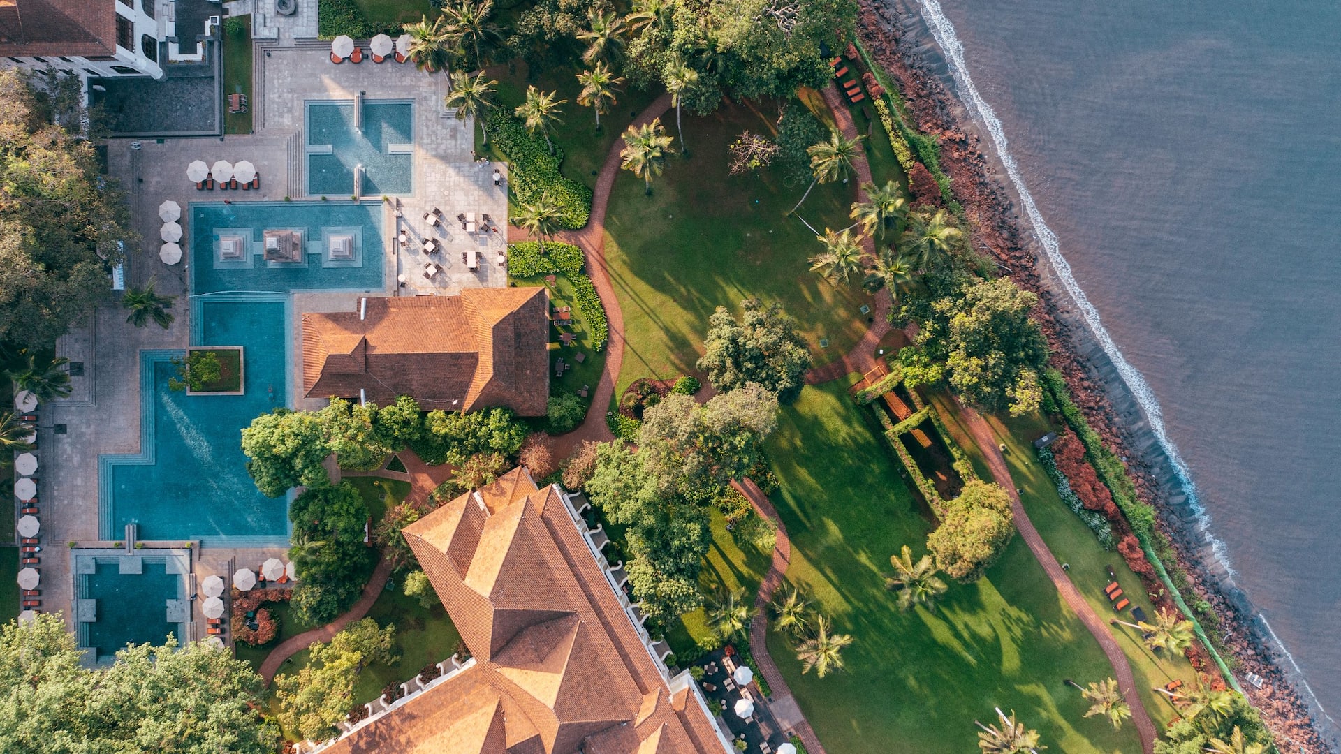 Grand Hyatt Goa Aerial Pool Layout