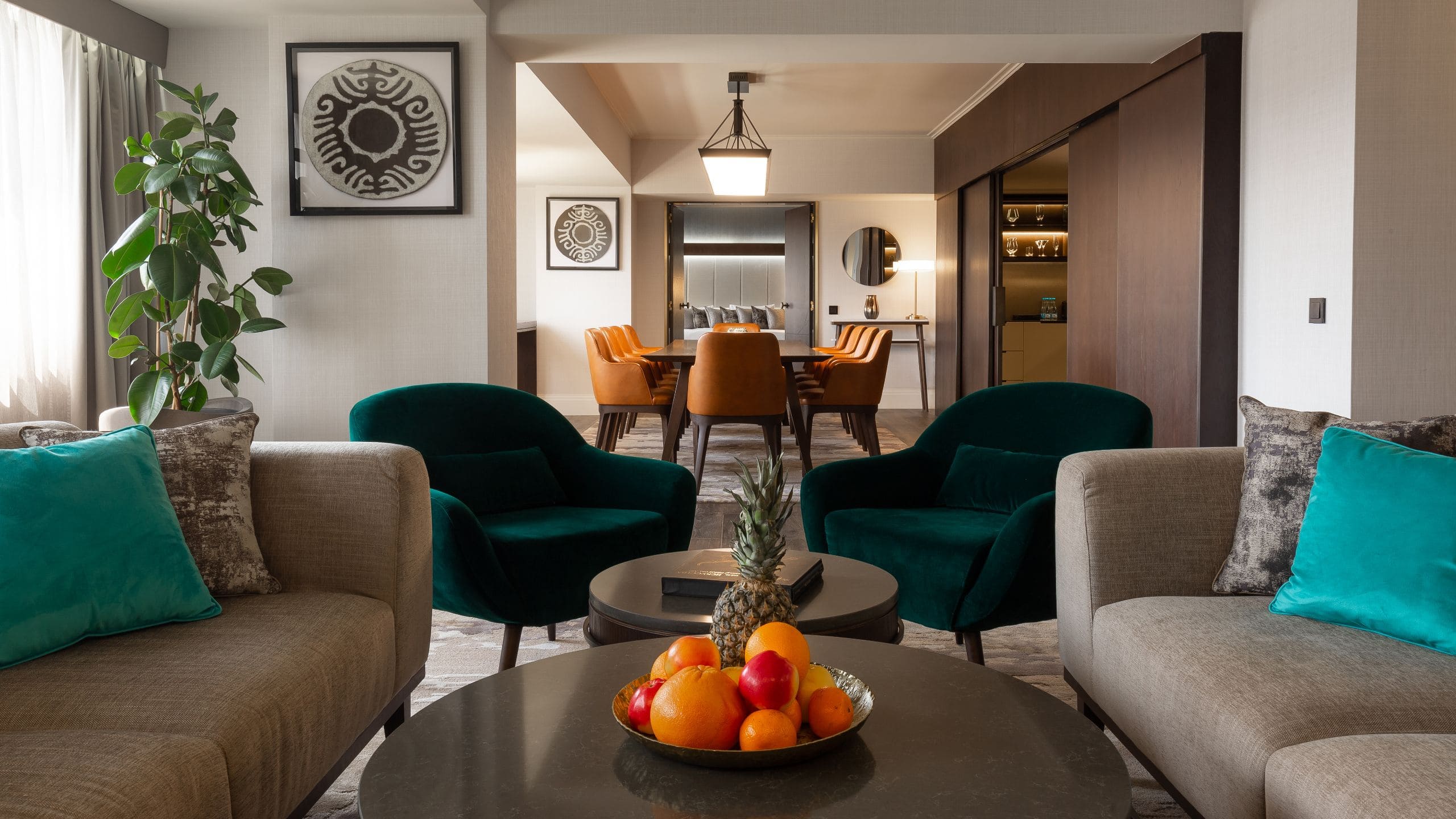 Hyatt Regency Bishkek Presidential Suite Living Room Into Dining Room