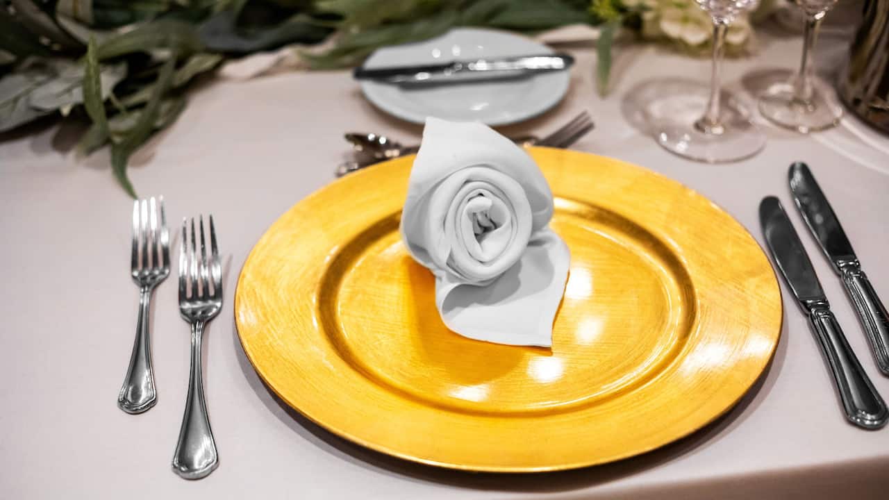 Plaza Ballroom Wedding Dinnerware
