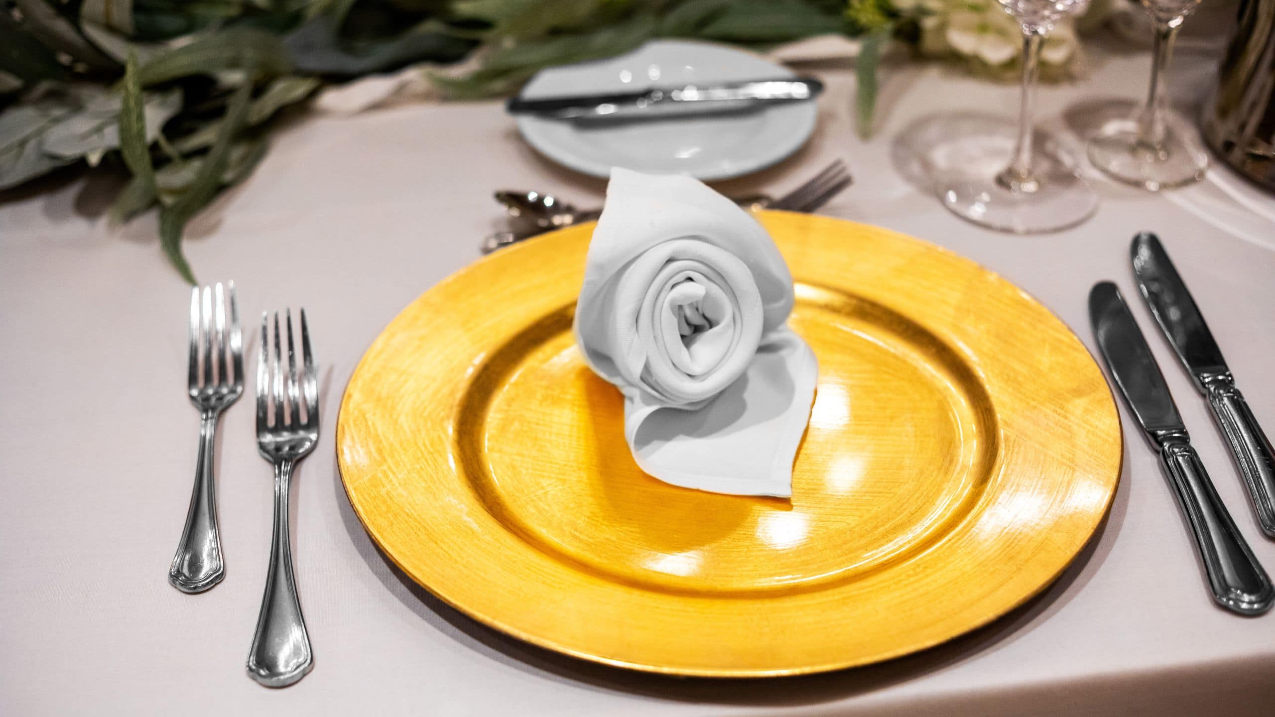 Hyatt Regency Morristown Plaza Ballroom Wedding Dinnerware