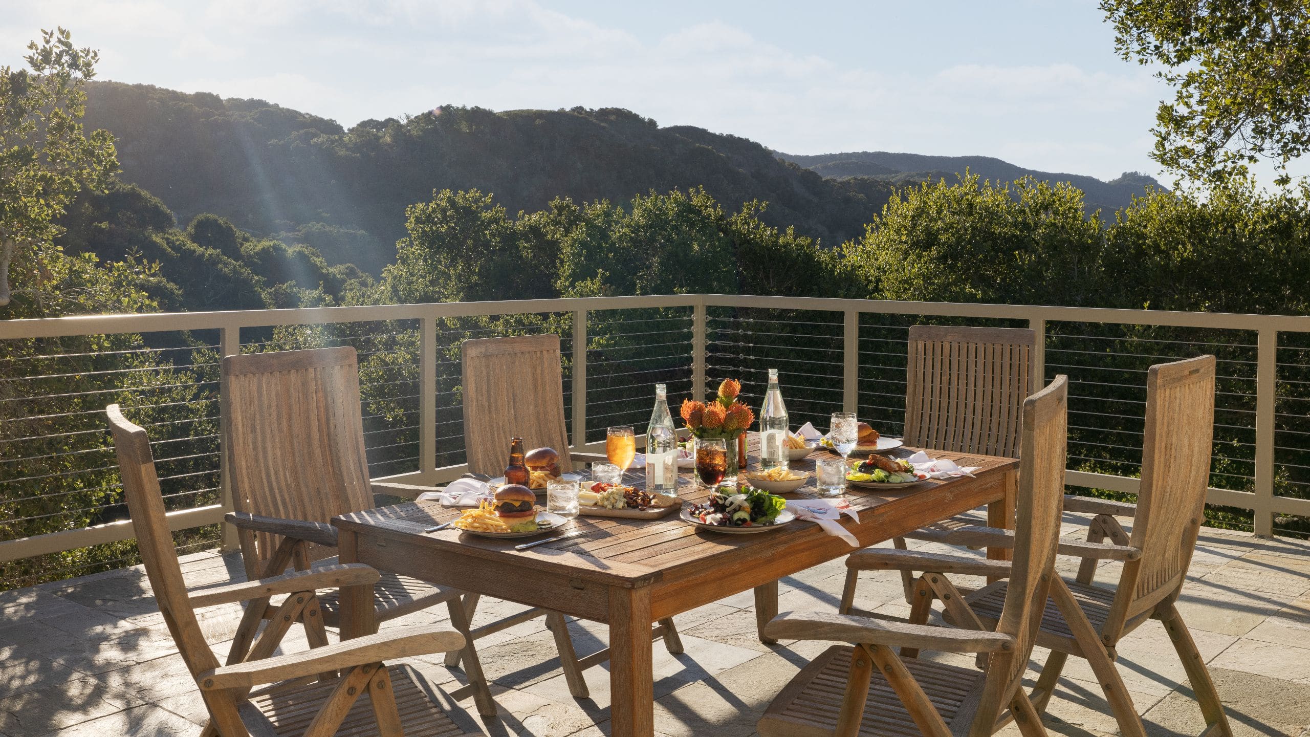 Carmel Valley Ranch Live Oak Suite Balcony Table Food Spread