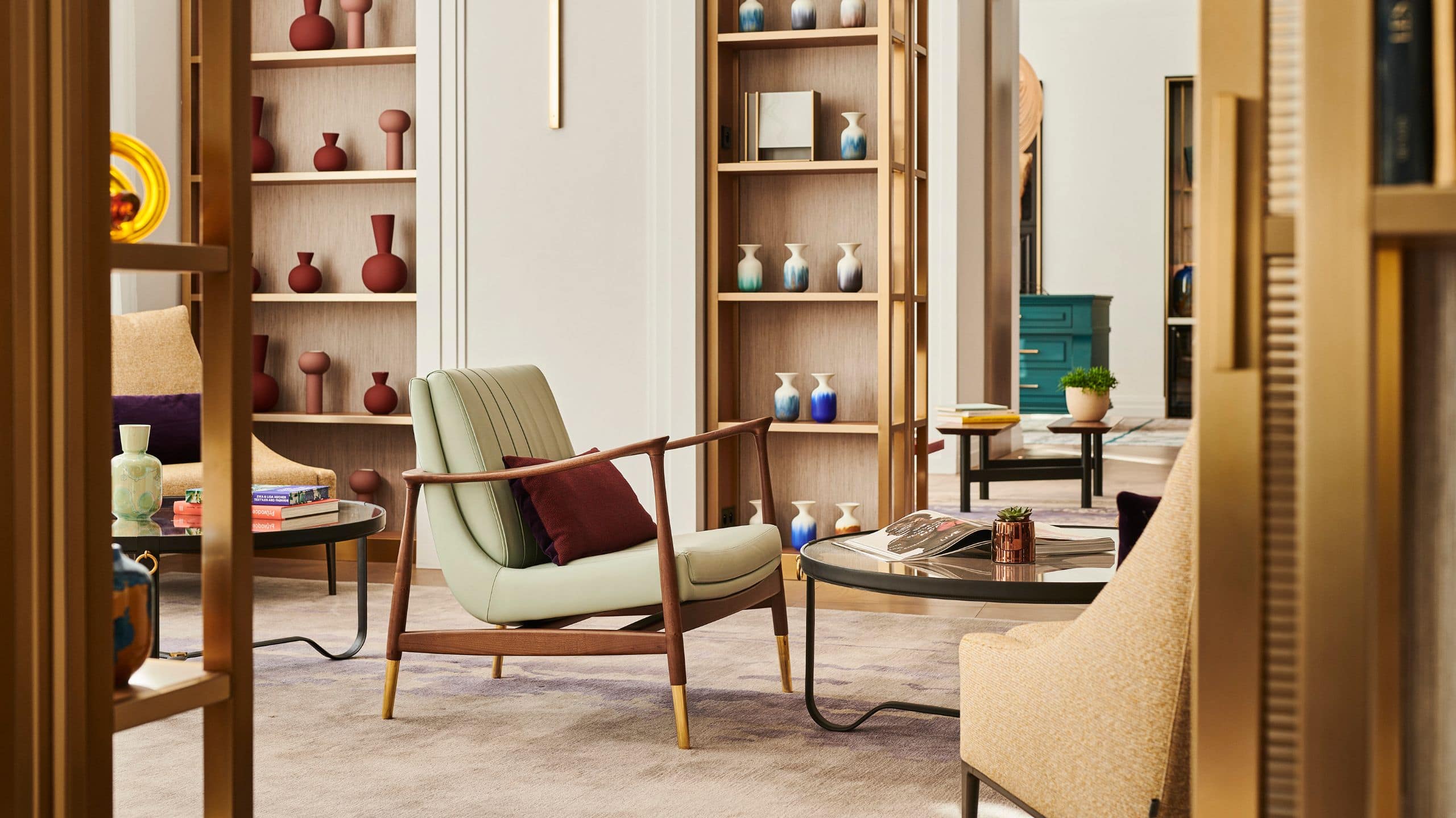 Andaz Prague Lounge Green Chair Detail