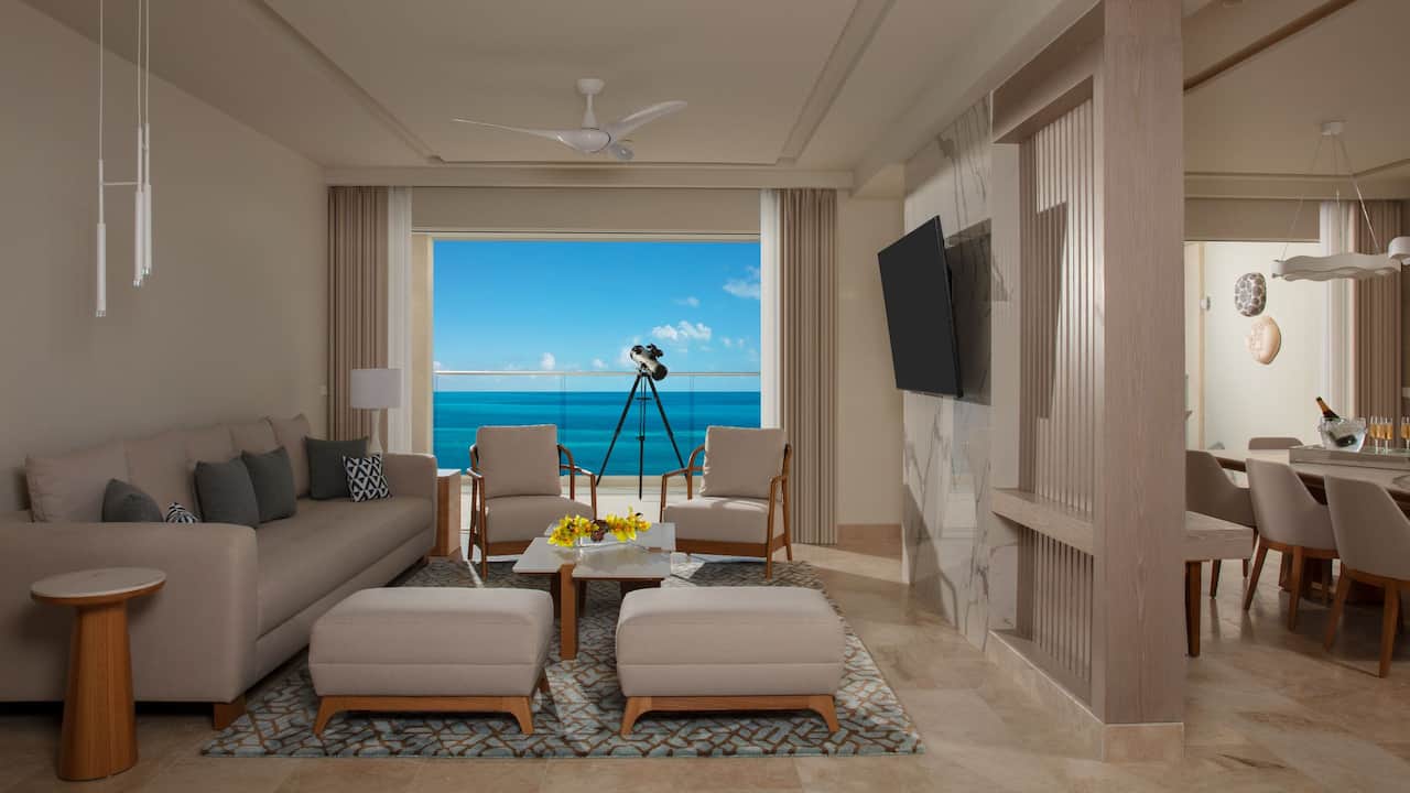 Breathless Cancun Soul Presidential Suite Living Area