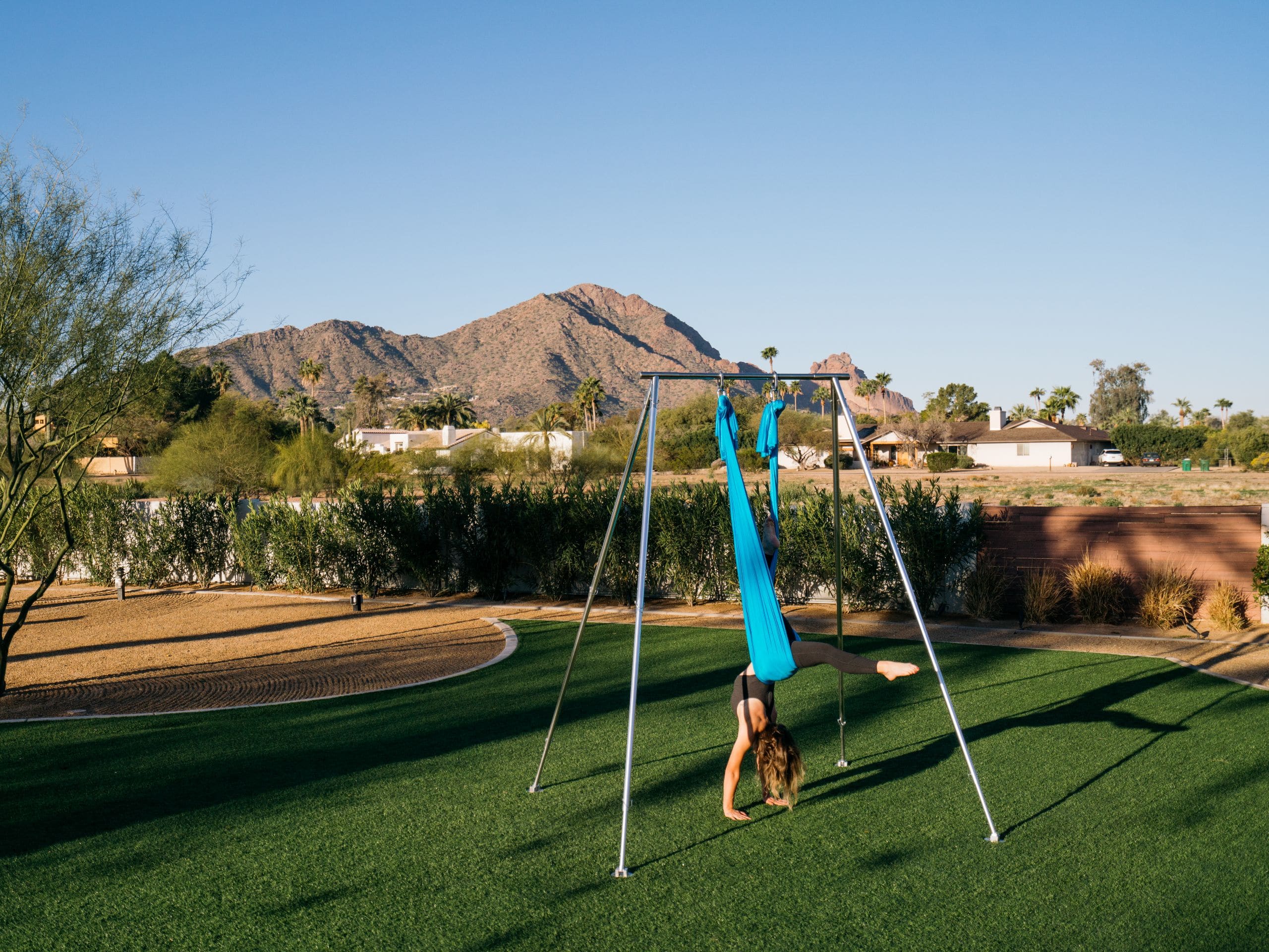 Andaz Scottsdale Resort & Bungalows Woman Aerial Yoga Outdoors