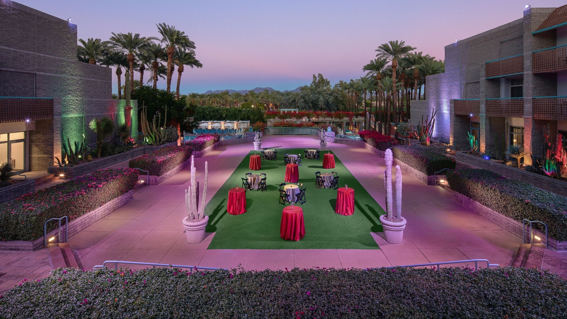 2 of 5 Hyatt Regency Scottsdale Resort & Spa at Gainey Ranch Terrace Court Sunset Setup