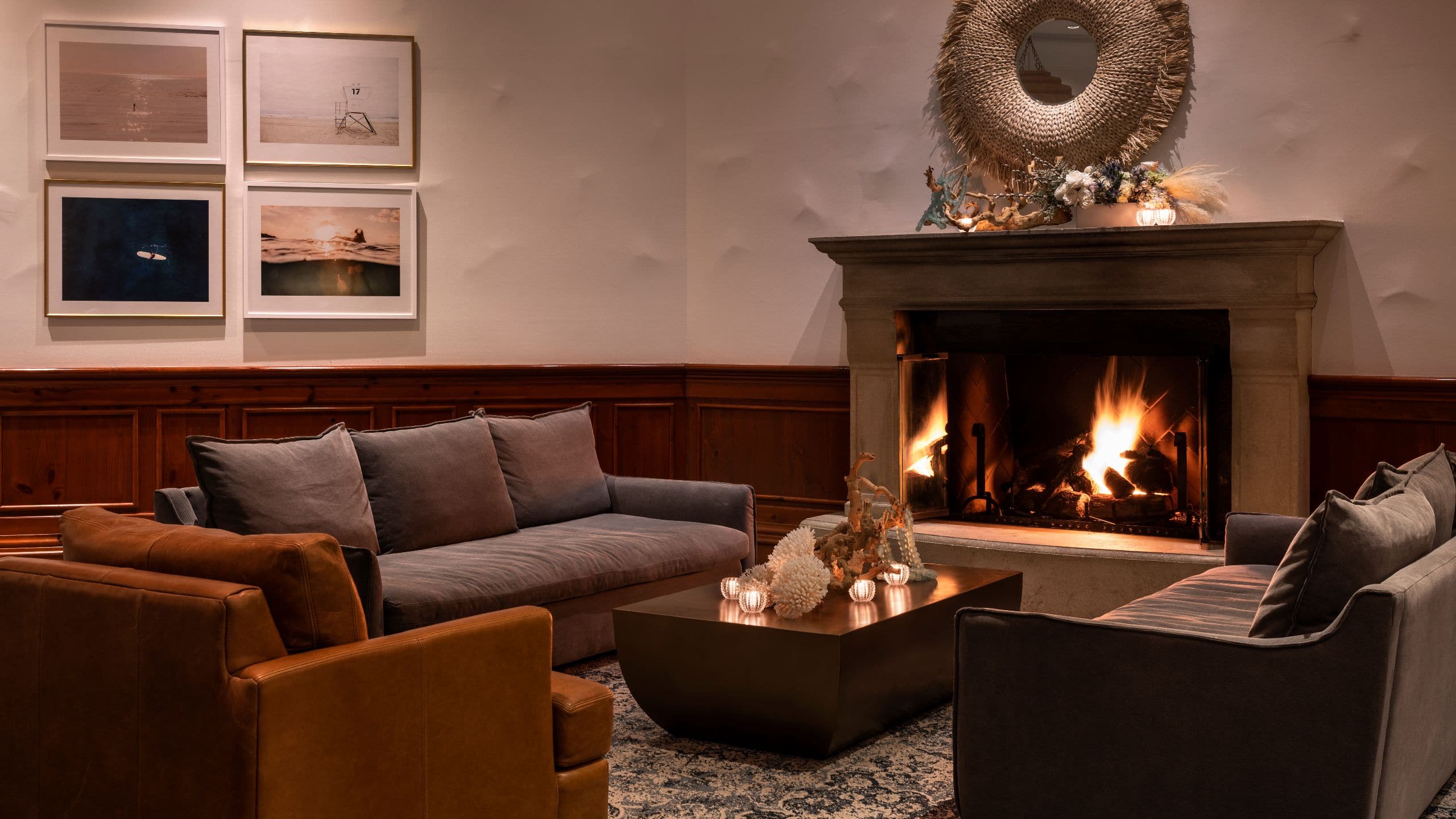 Hyatt Regency Huntington Beach Resort and Spa The Cove Fireplace Seating