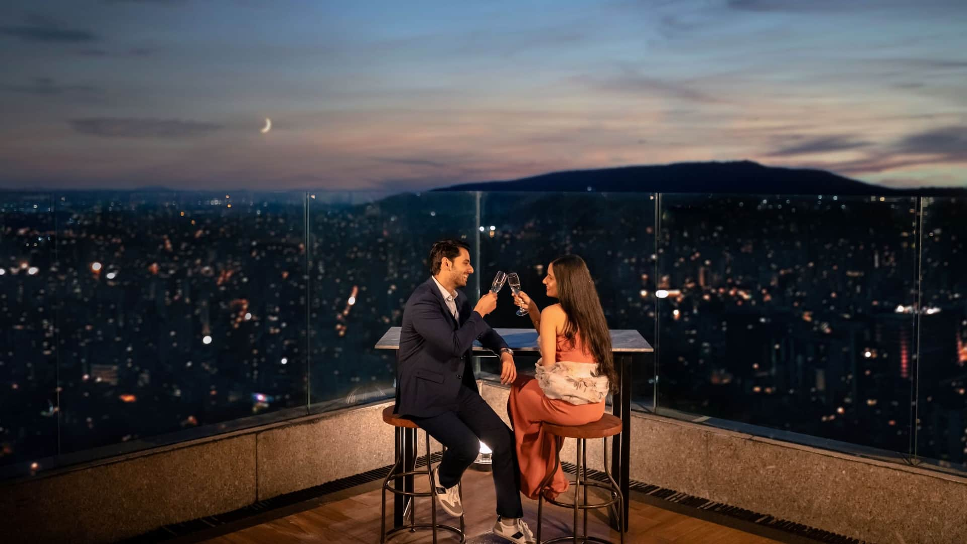 Hyatt Regency Dehradun Couple Toasting Beyul Drinks