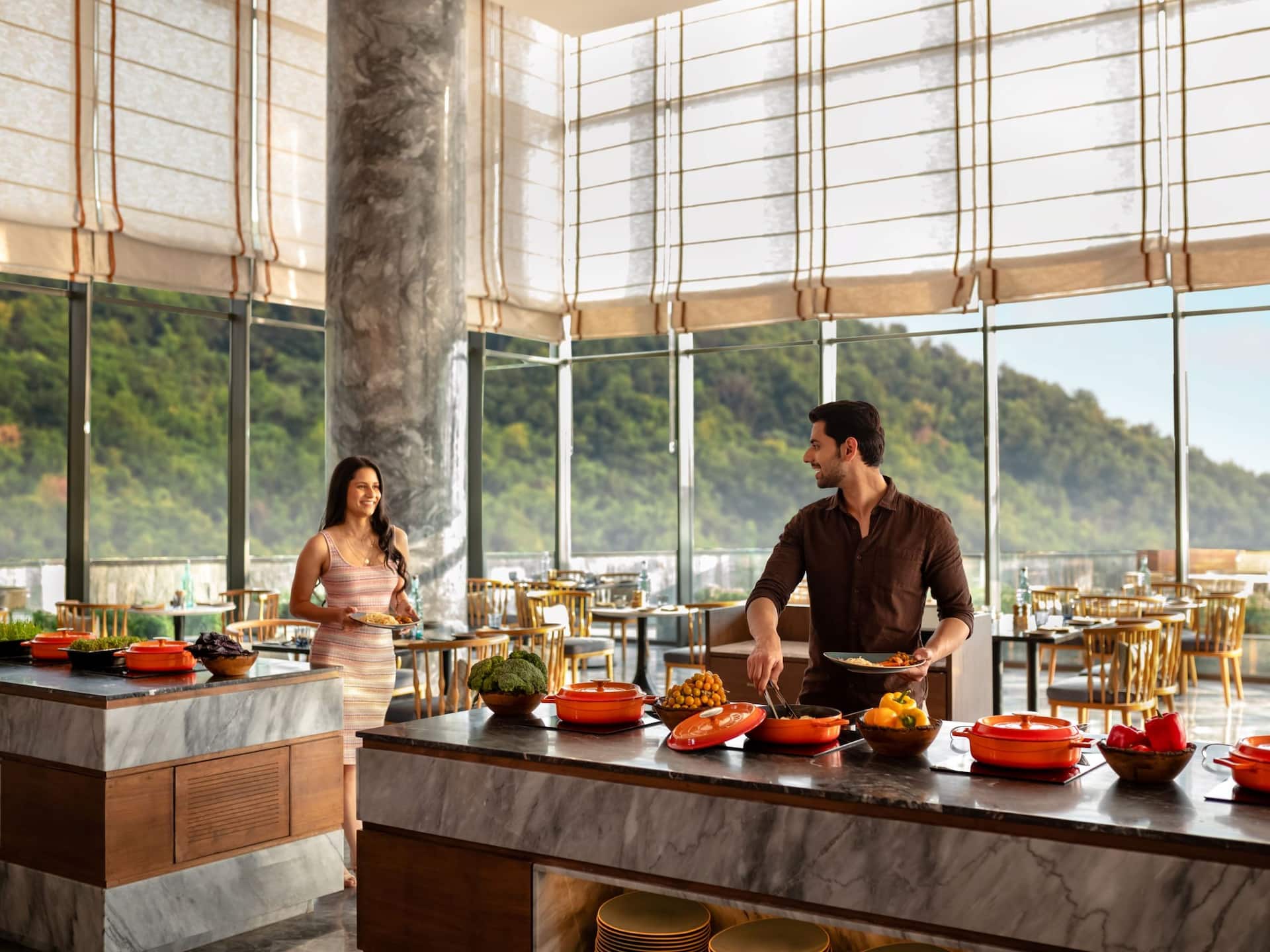 Hyatt Regency Dehradun Couple At Range Buffet