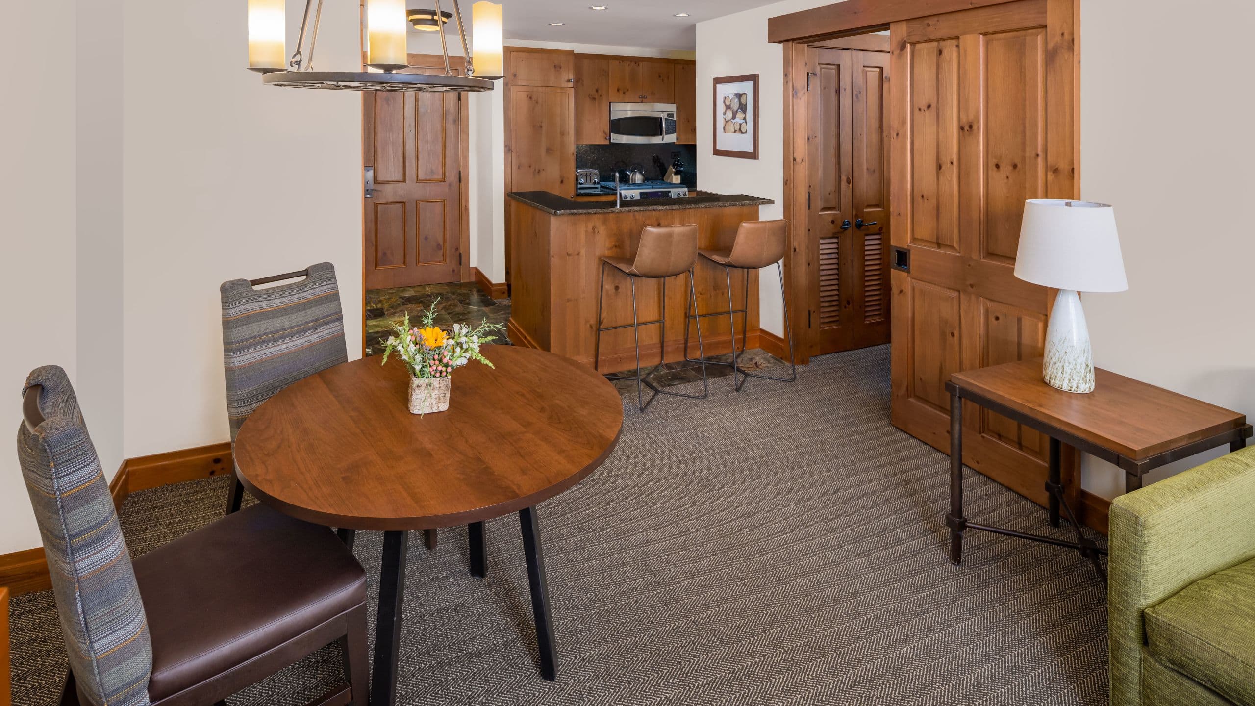 The Lodge at Spruce Peak One Bedroom Suite Living Room